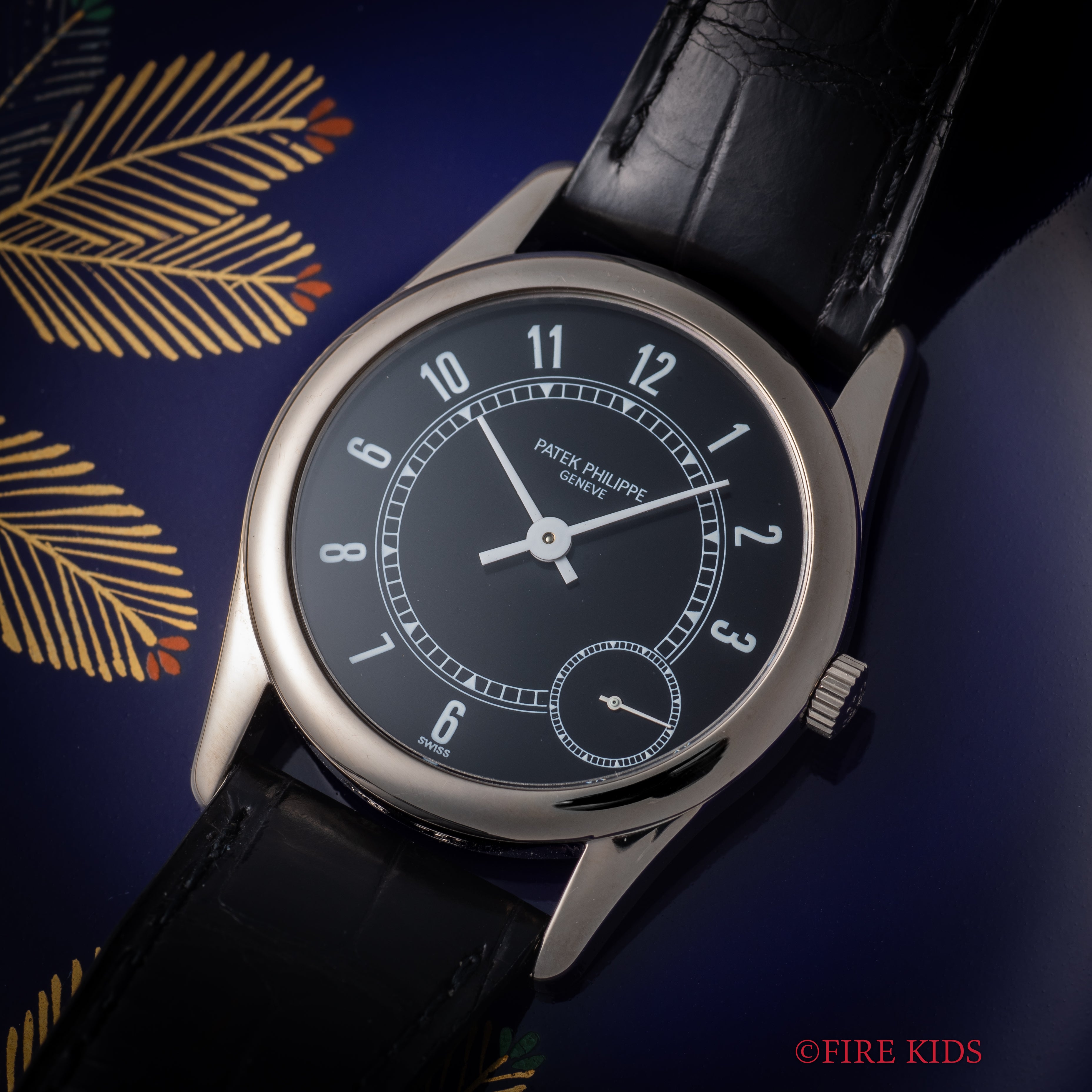 パテック・フィリップ カラトラバ 1990年代製 Ref.5000 Cal.240PS 純正18KWG製Dバックル付き