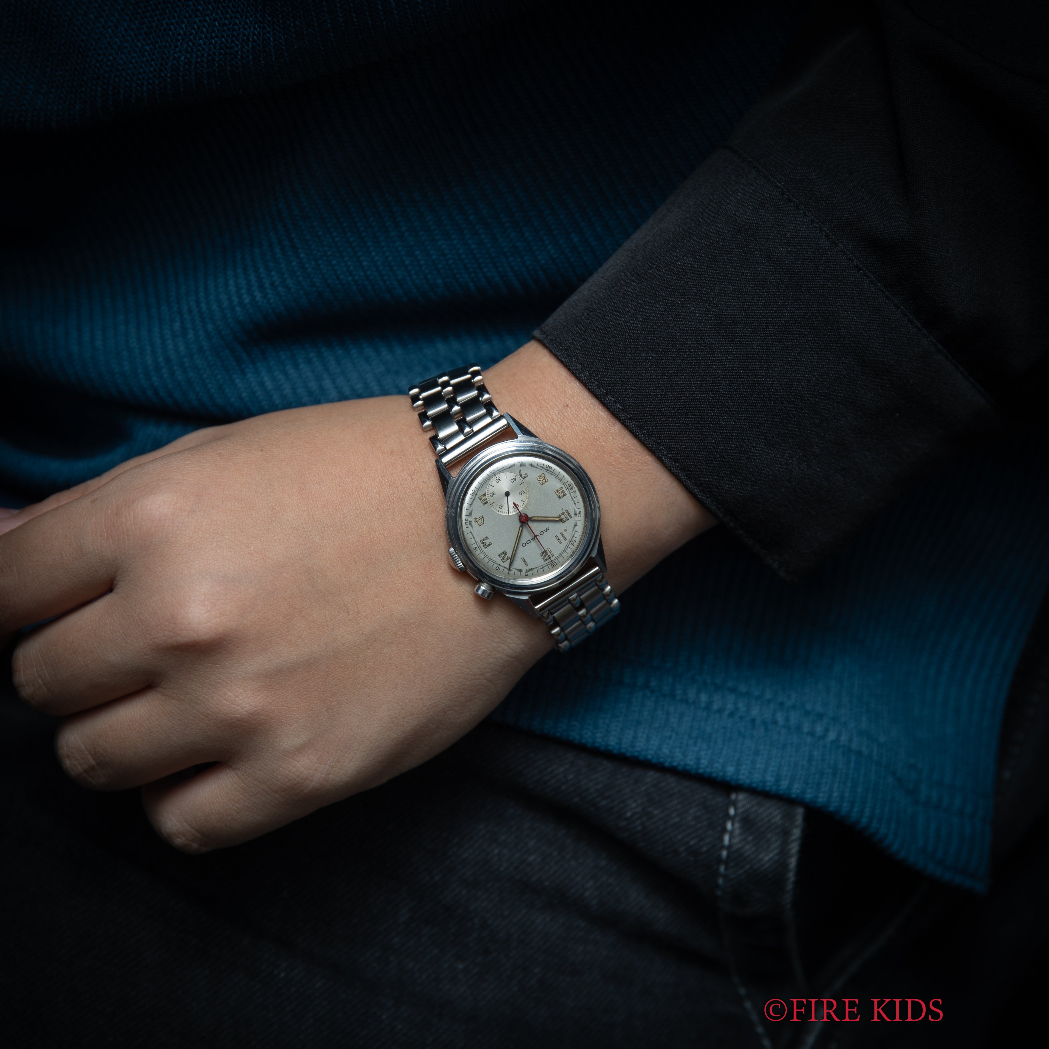 モバード ワンプッシュクロノグラフ 1940年代製 FBケース 手巻き ノンポリッシュ