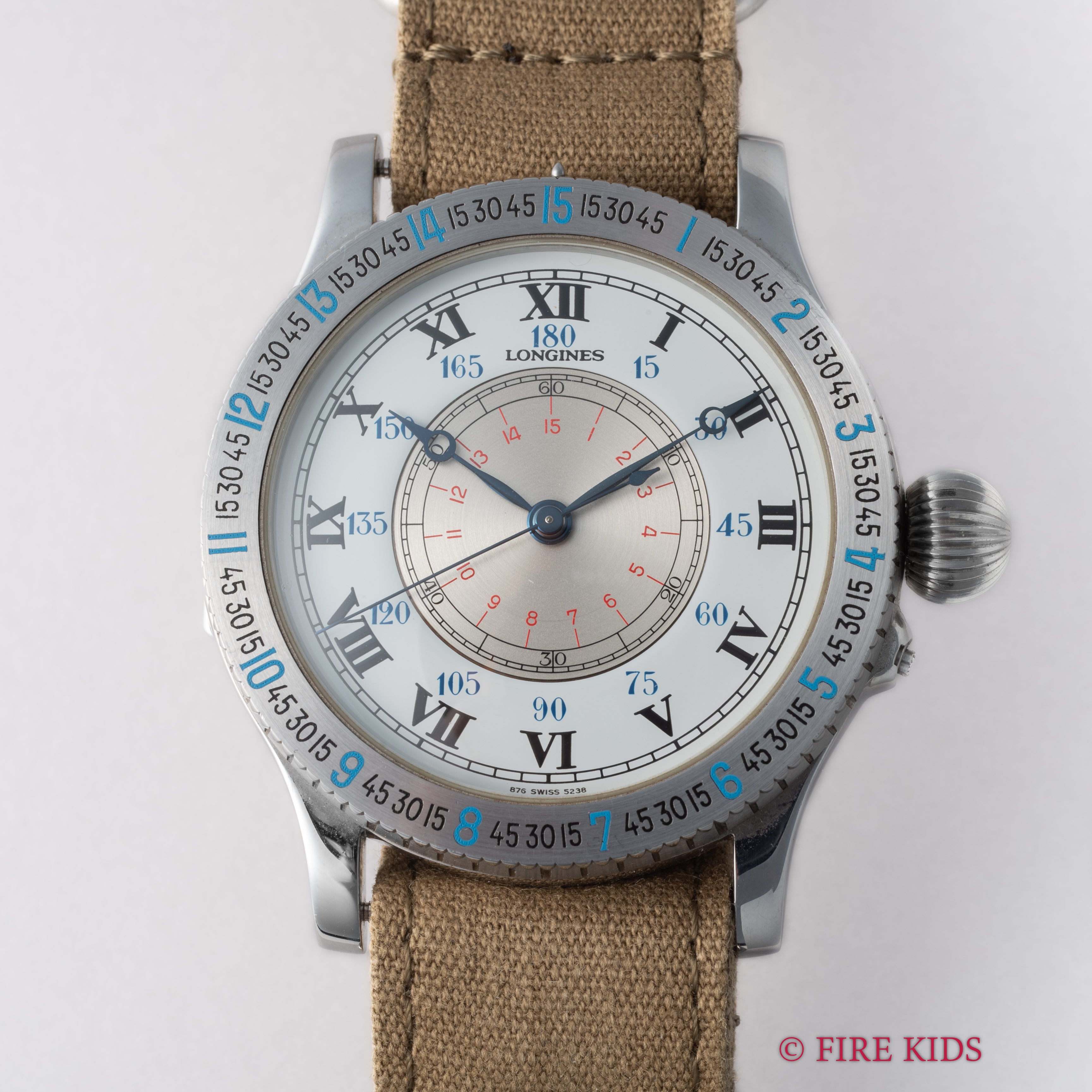 ロンジン リンドバーグ Ref.876.5238 復刻モデル 1987年製 Cal.L876Z 純正革ベルト、純正尾錠付き