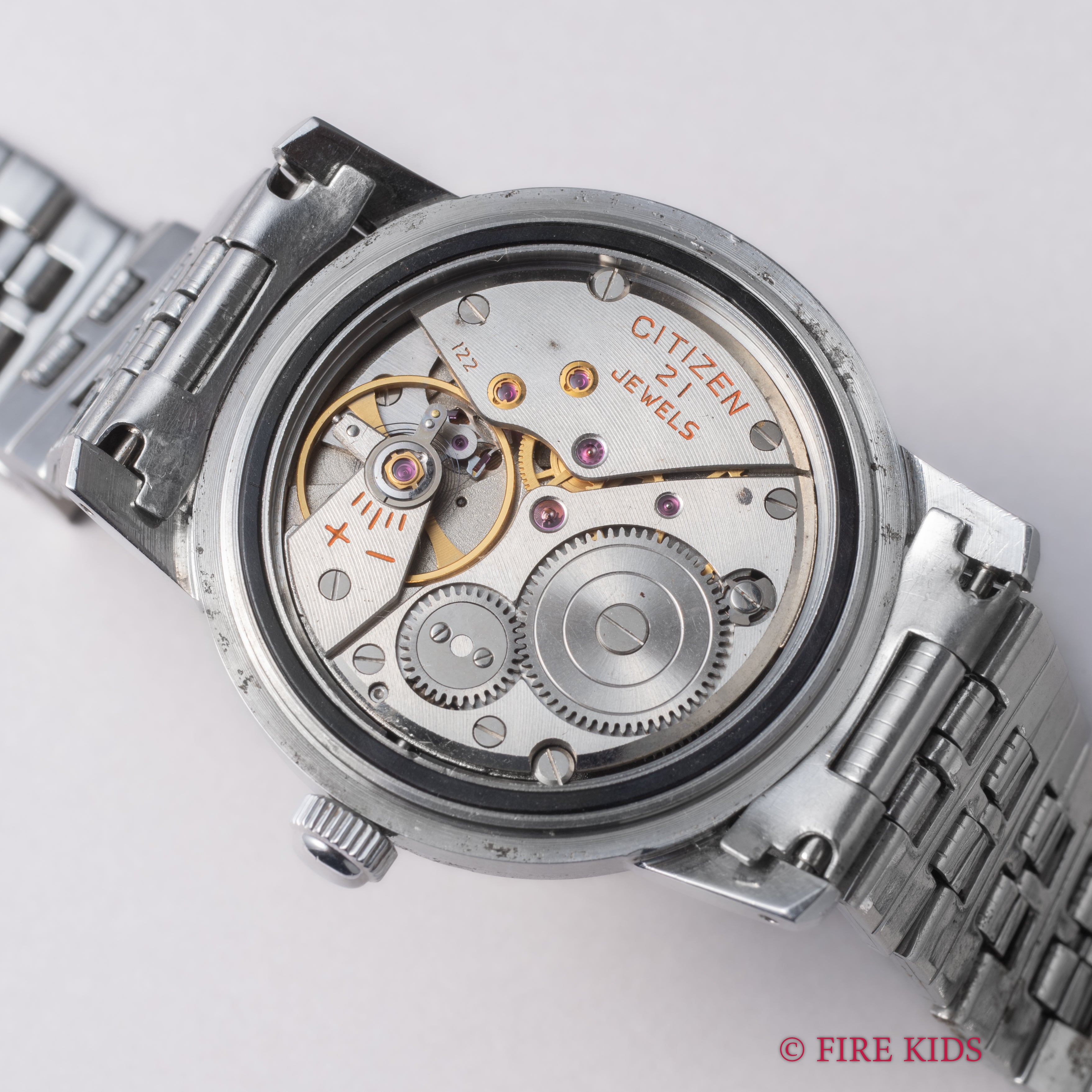 シチズン エース ディスカス 1961年製 アローハンド ブラックミラー 純正ブレス