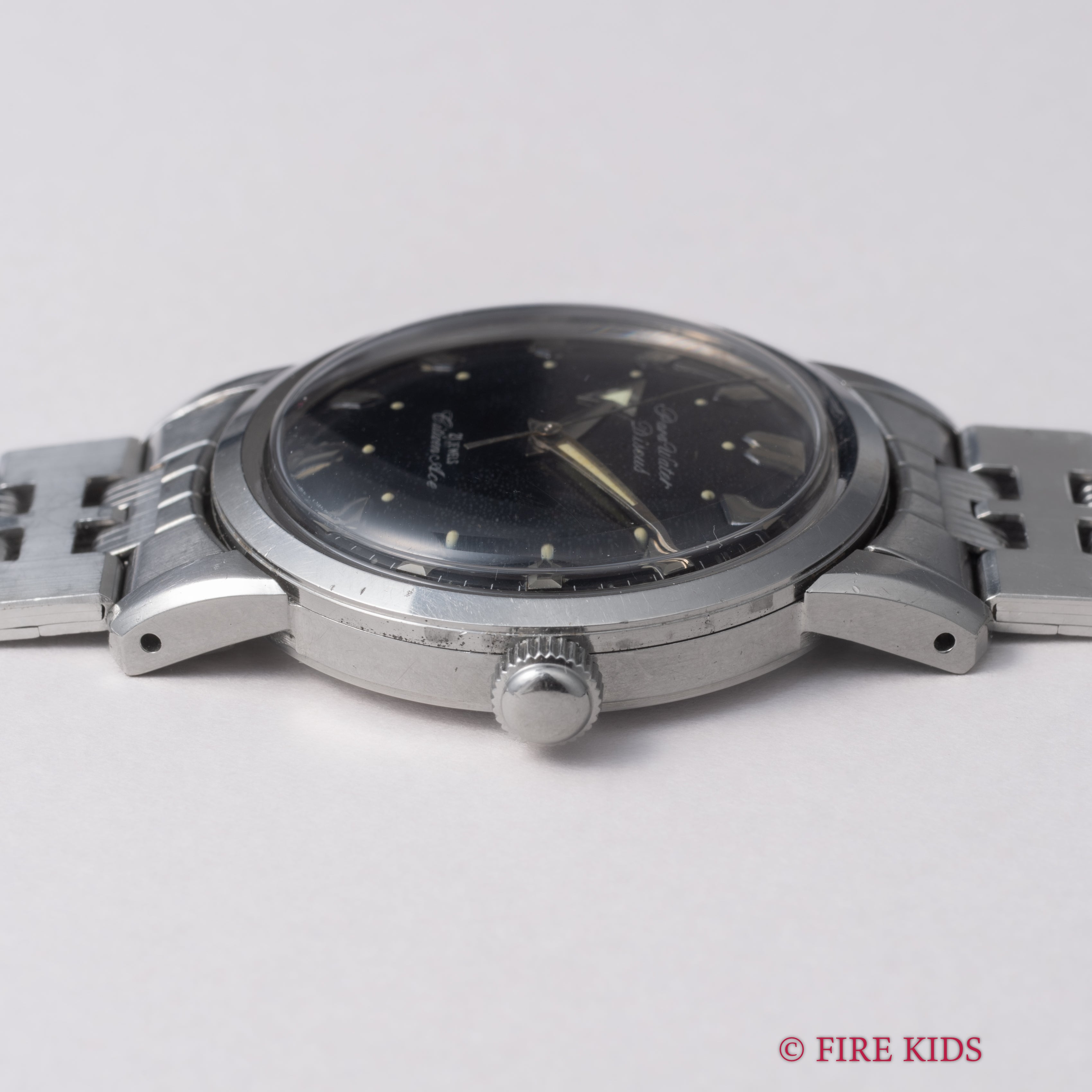 シチズン エース ディスカス 1961年製 アローハンド ブラックミラー 純正ブレス