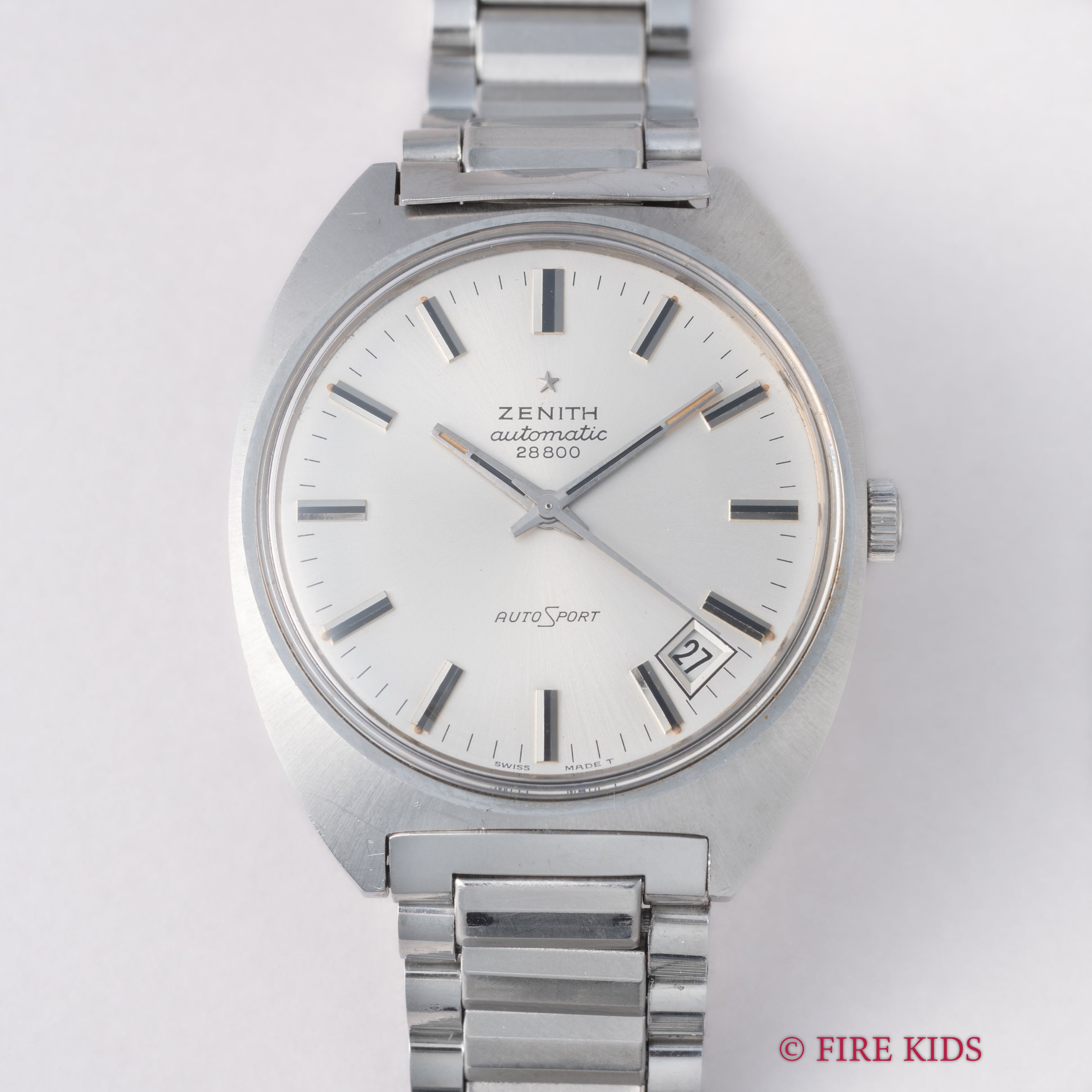 ゼニス オートスポーツ 28800 1970年代製 ハイビート自動巻 Cラインケース 純正ブレス