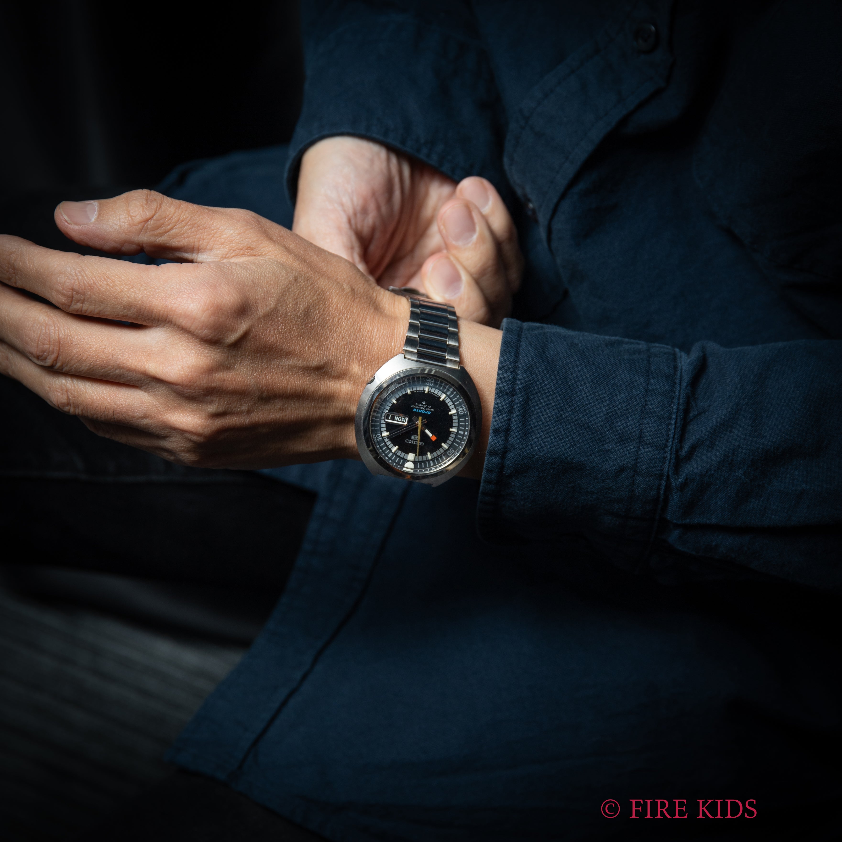 セイコー 5スポーツ 1969年製 Ref.6119-7160 UFO 自動巻き 純正ブレス付き 未使用美品