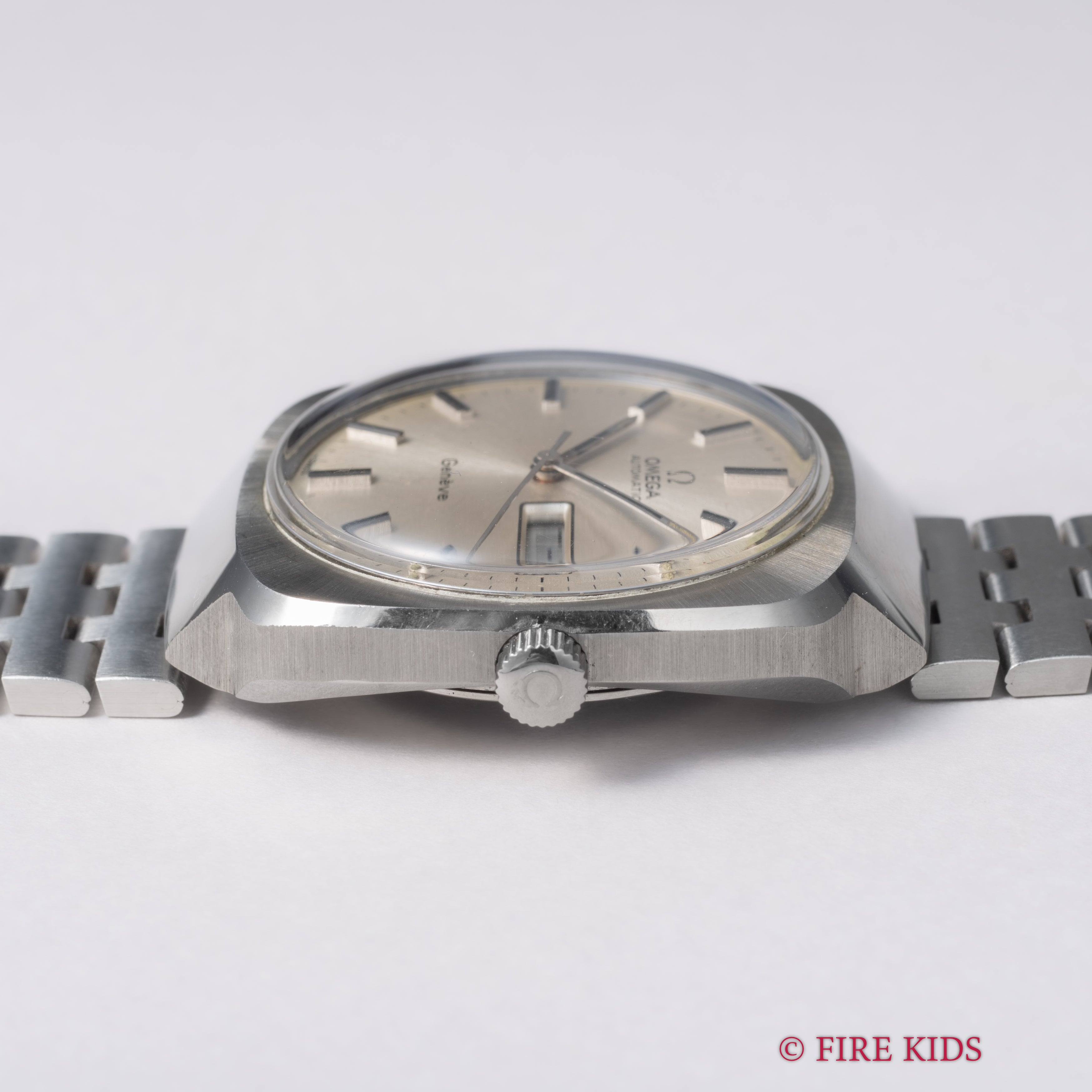 オメガ ジュネーブ 1973年製 デイデイト ハイビート自動巻  Cal.1022 純正ステンレスブレス