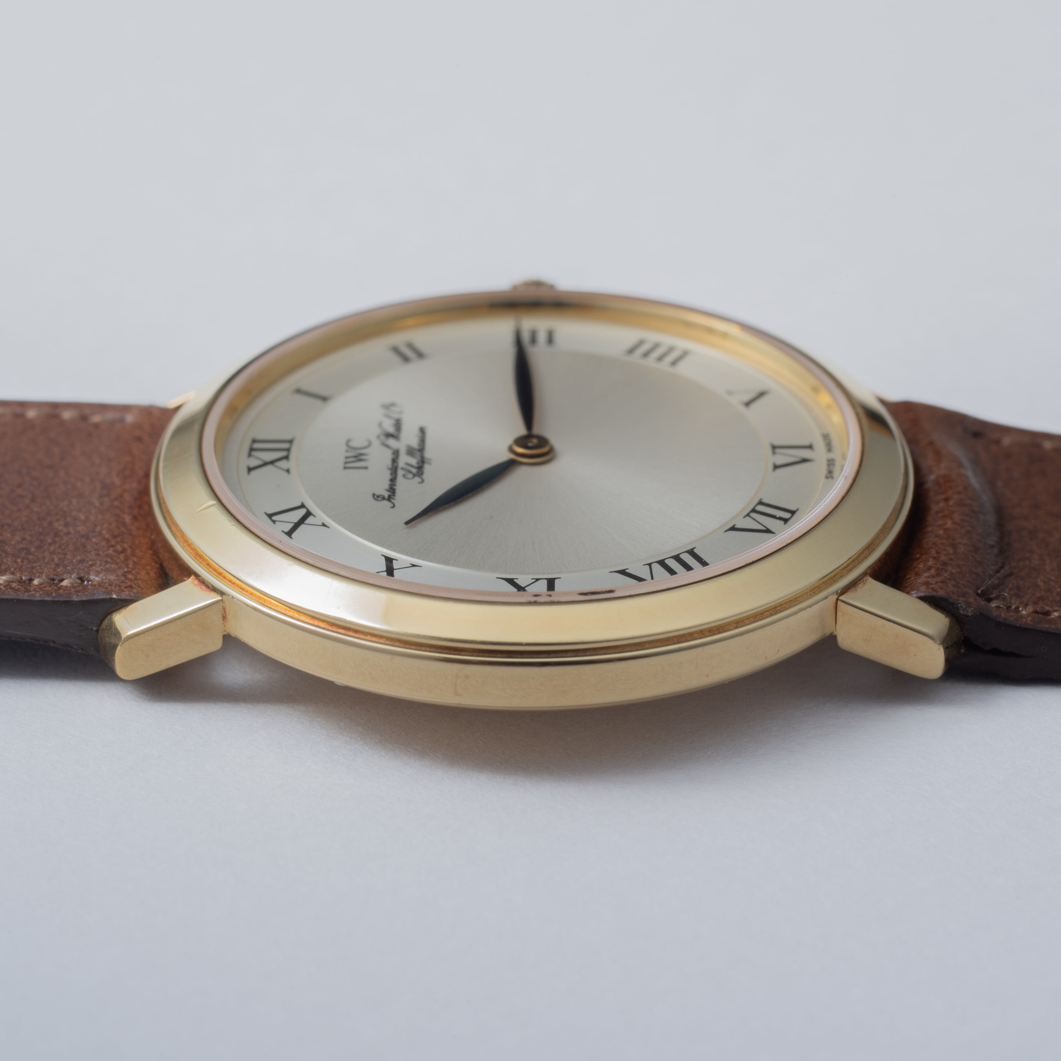 IWC ポートフィノ 18金無垢ケース ローマンダイヤル 1991年製 金無垢尾錠付き