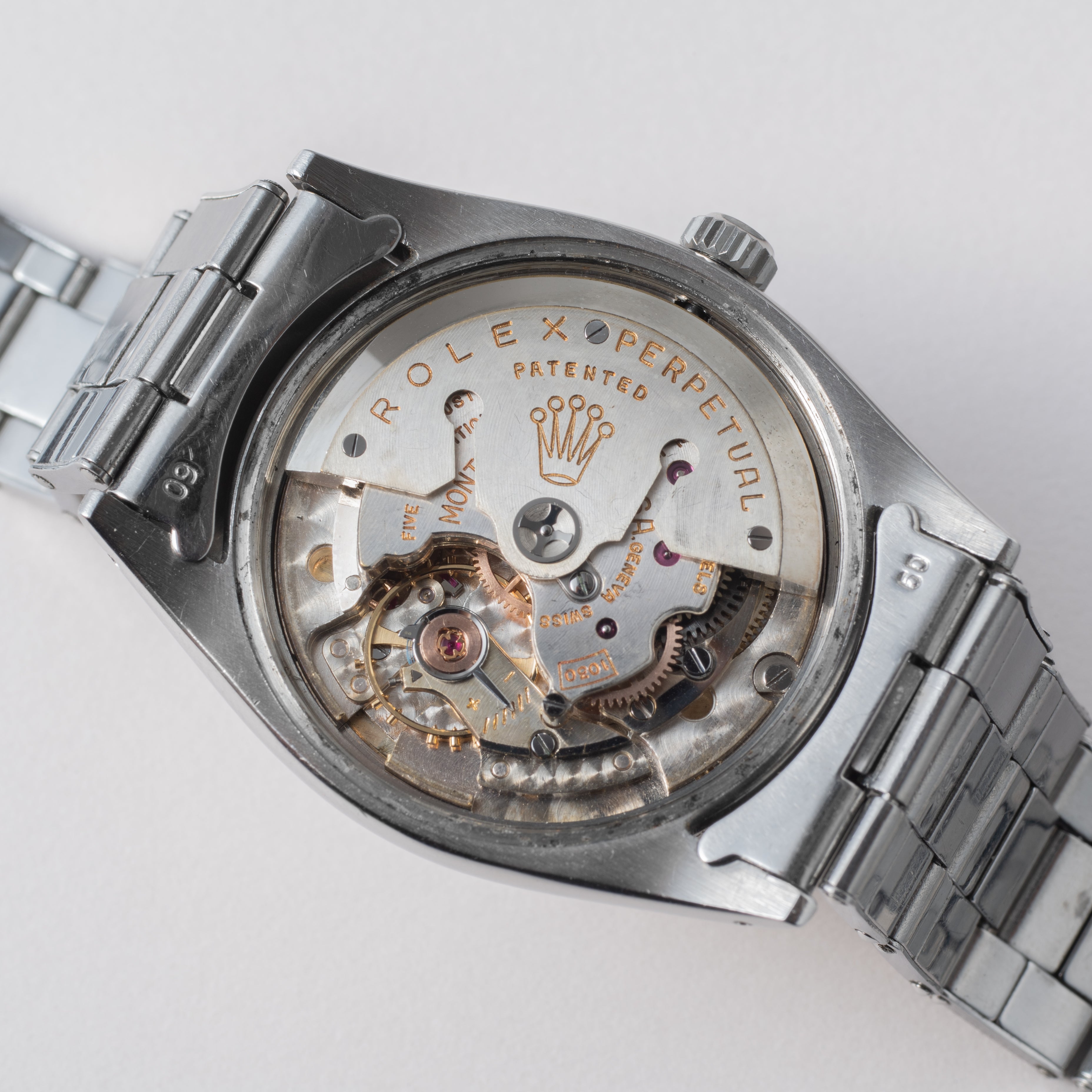 ロレックス 1961年製 オイスターパーペチュアル Ref.6558 赤秒針 純正リベットブレス