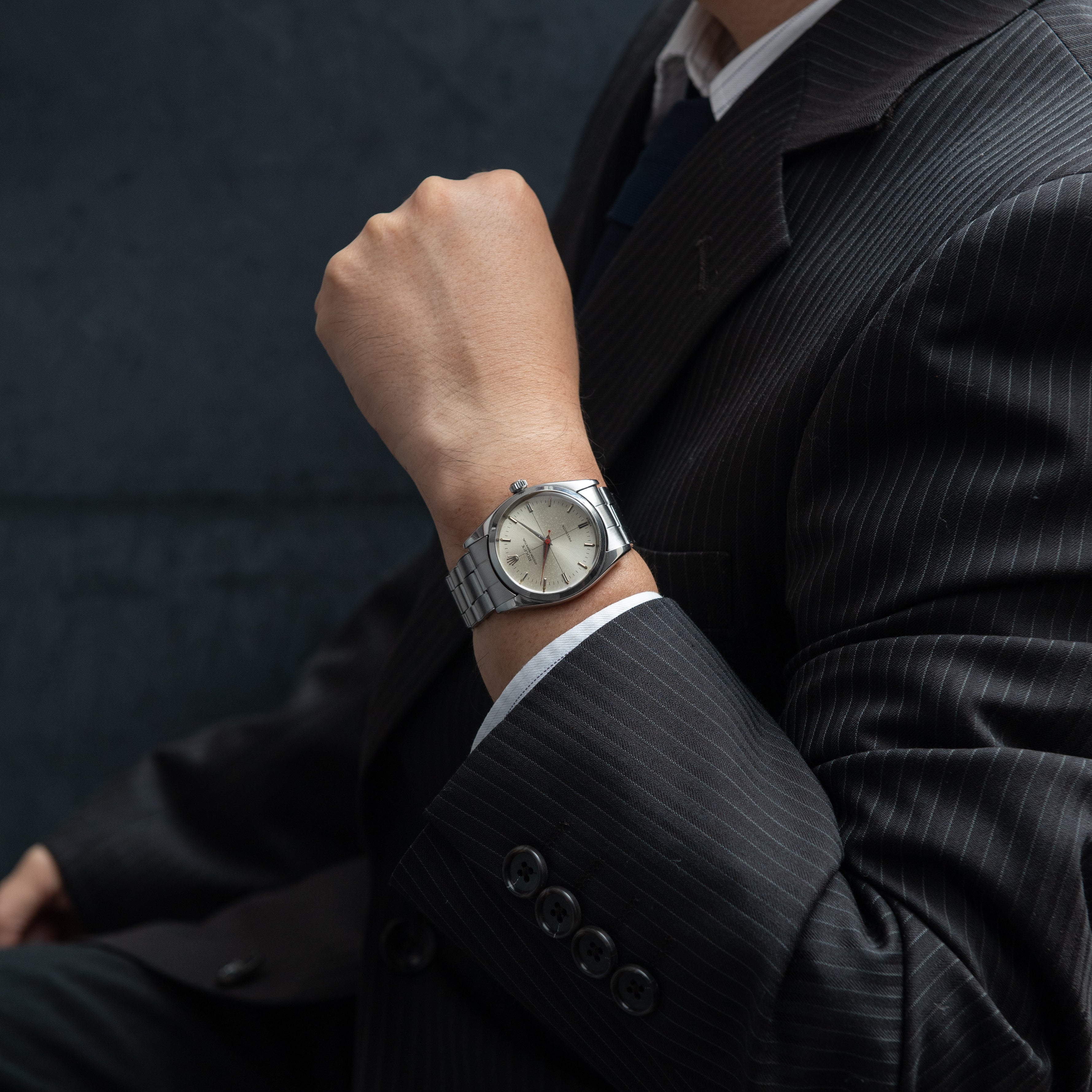 ロレックス 1961年製 オイスターパーペチュアル Ref.6558 赤秒針 純正リベットブレス