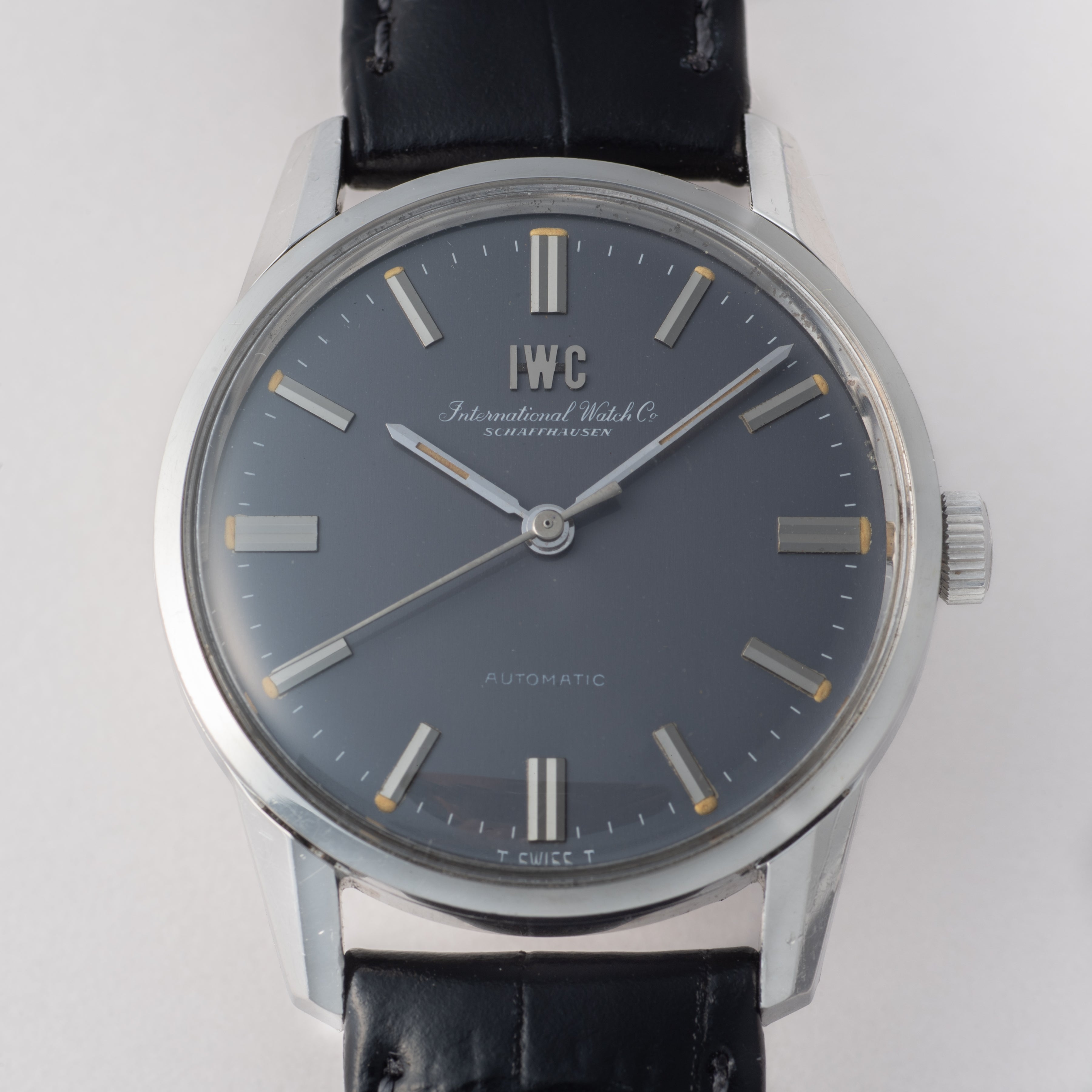 IWC ラウンドケース オートマチック 1969年製 Ref.R810AD グレーダイヤル 純正尾錠付き