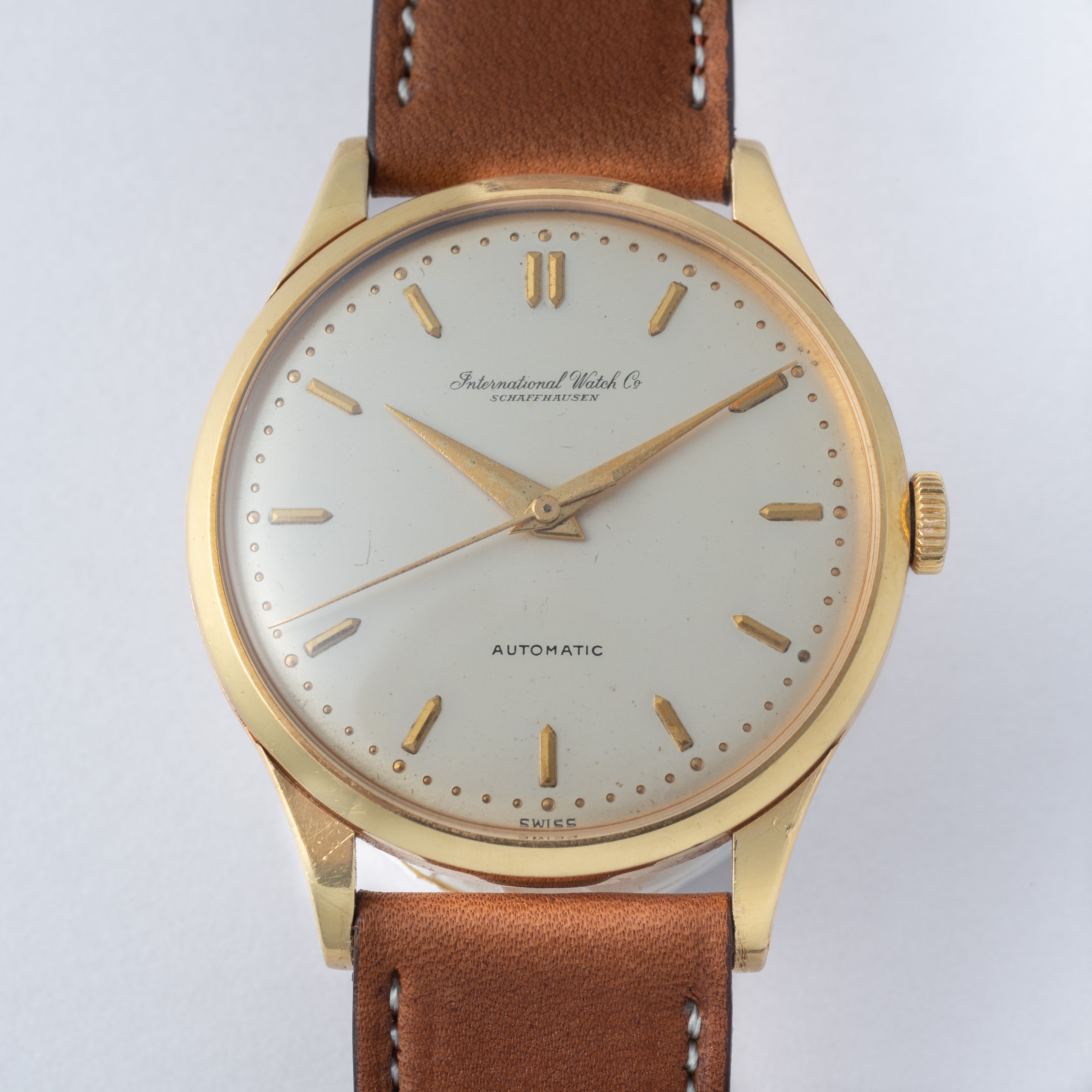 IWC ラウンドケース 1960年製 18金無垢 オートマチック Cal.853