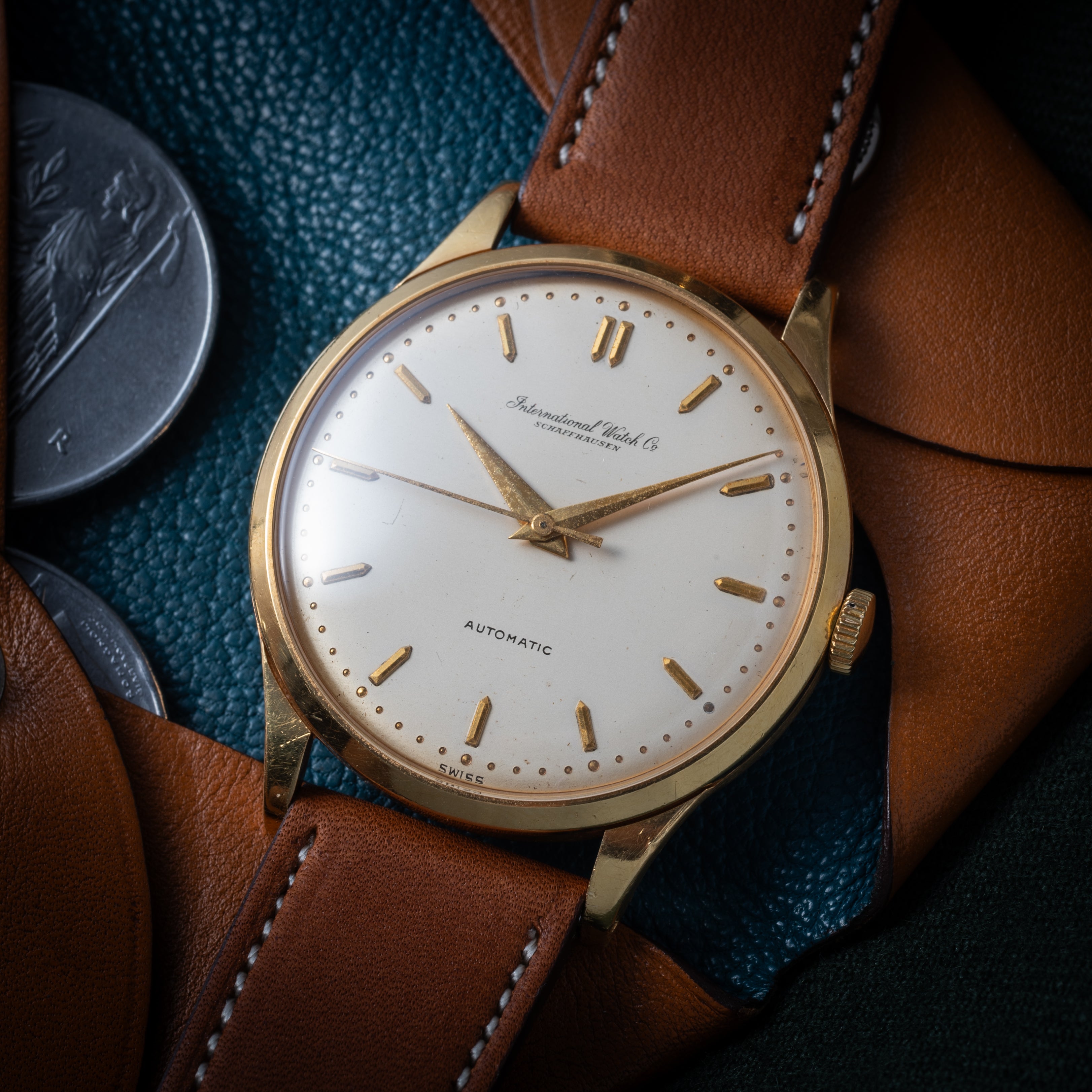 IWC ラウンドケース 1960年製 18金無垢 オートマチック Cal.853