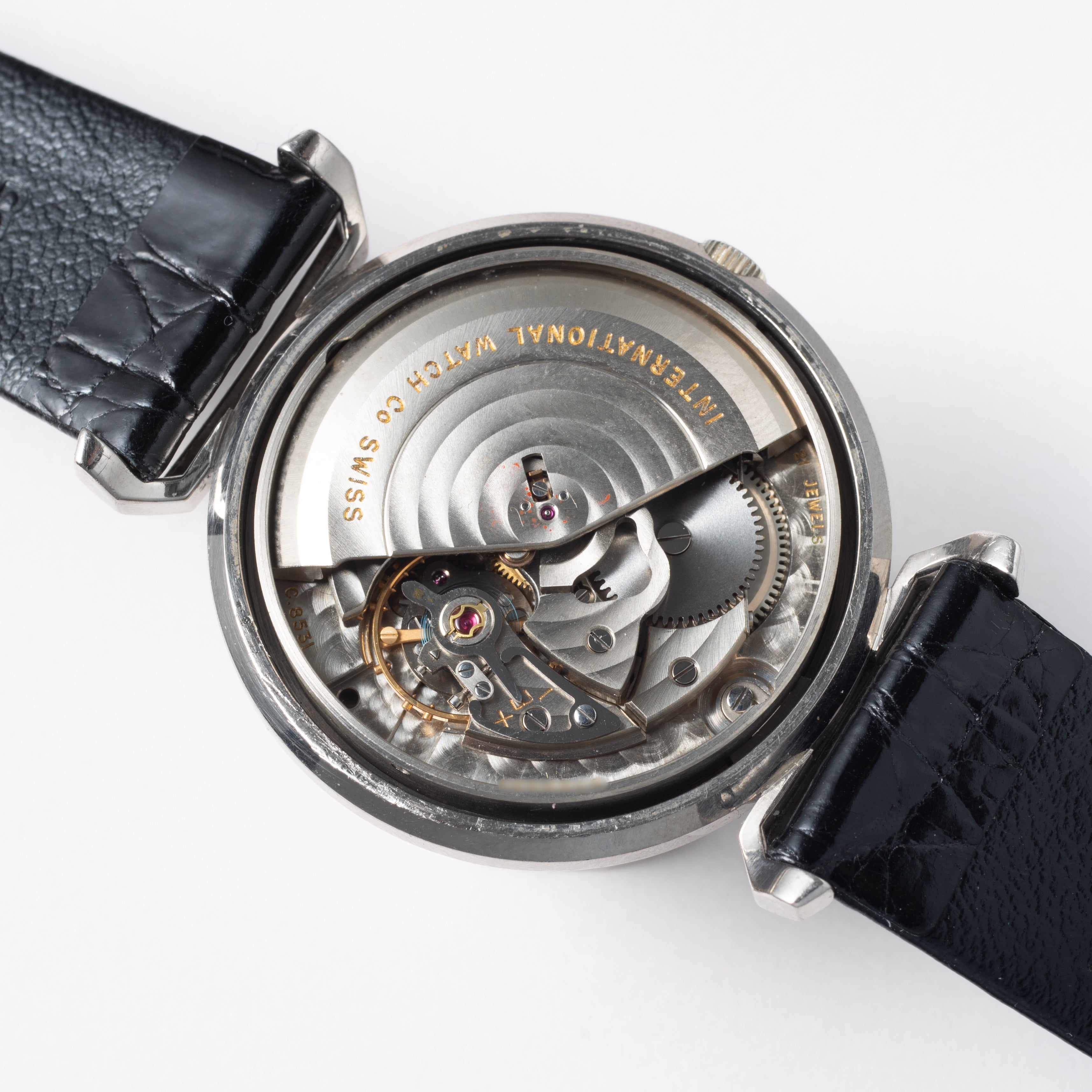 IWC デラックス 1963年製 18金無垢ホワイトゴールド 寄り目 ペラトン式自動巻きCal.8531 お魚リューズ