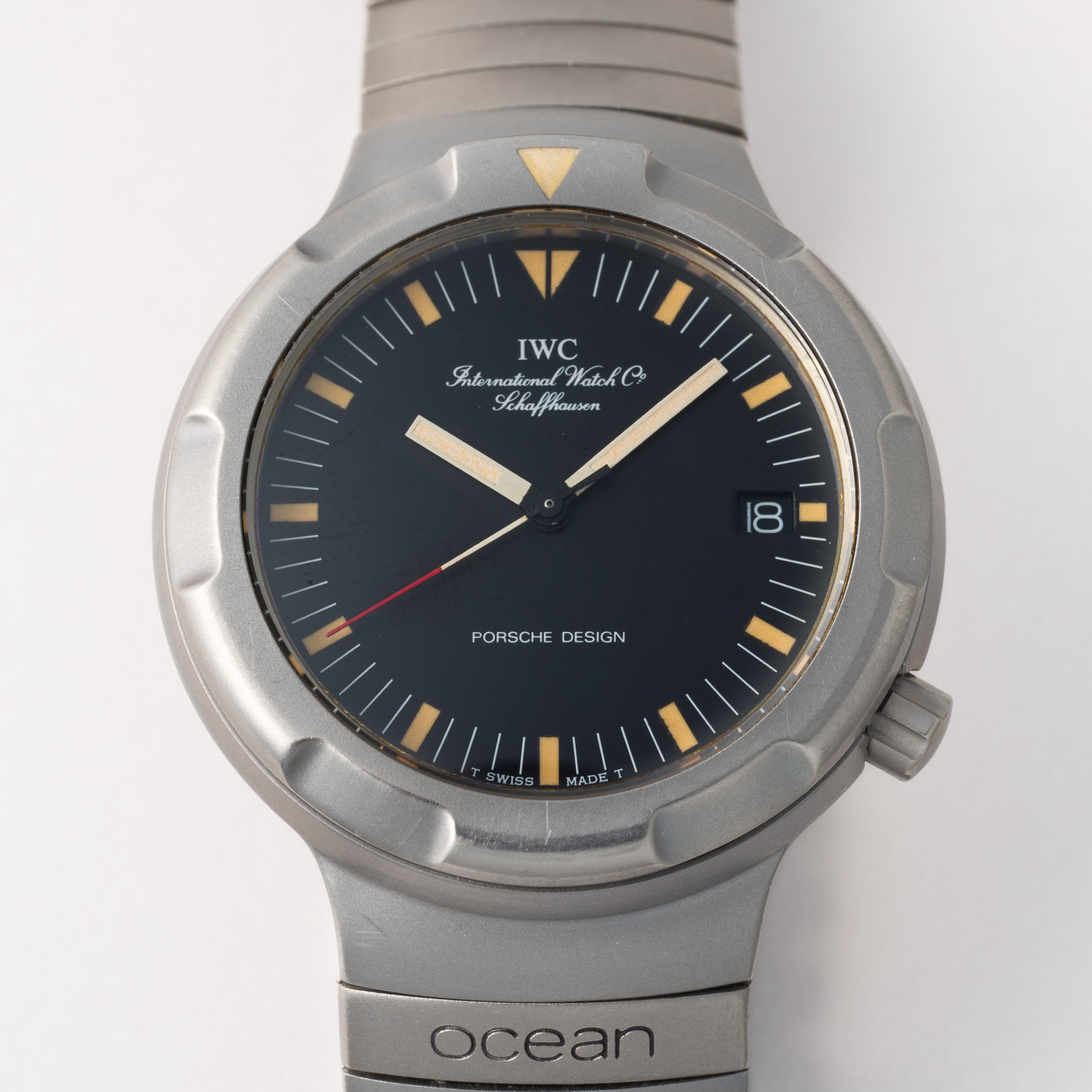 ポルシェデザインbyIWC オーシャン2000 1983年製 Ref.3500 初期 筆記体 純正ベルクロ付き 自動巻