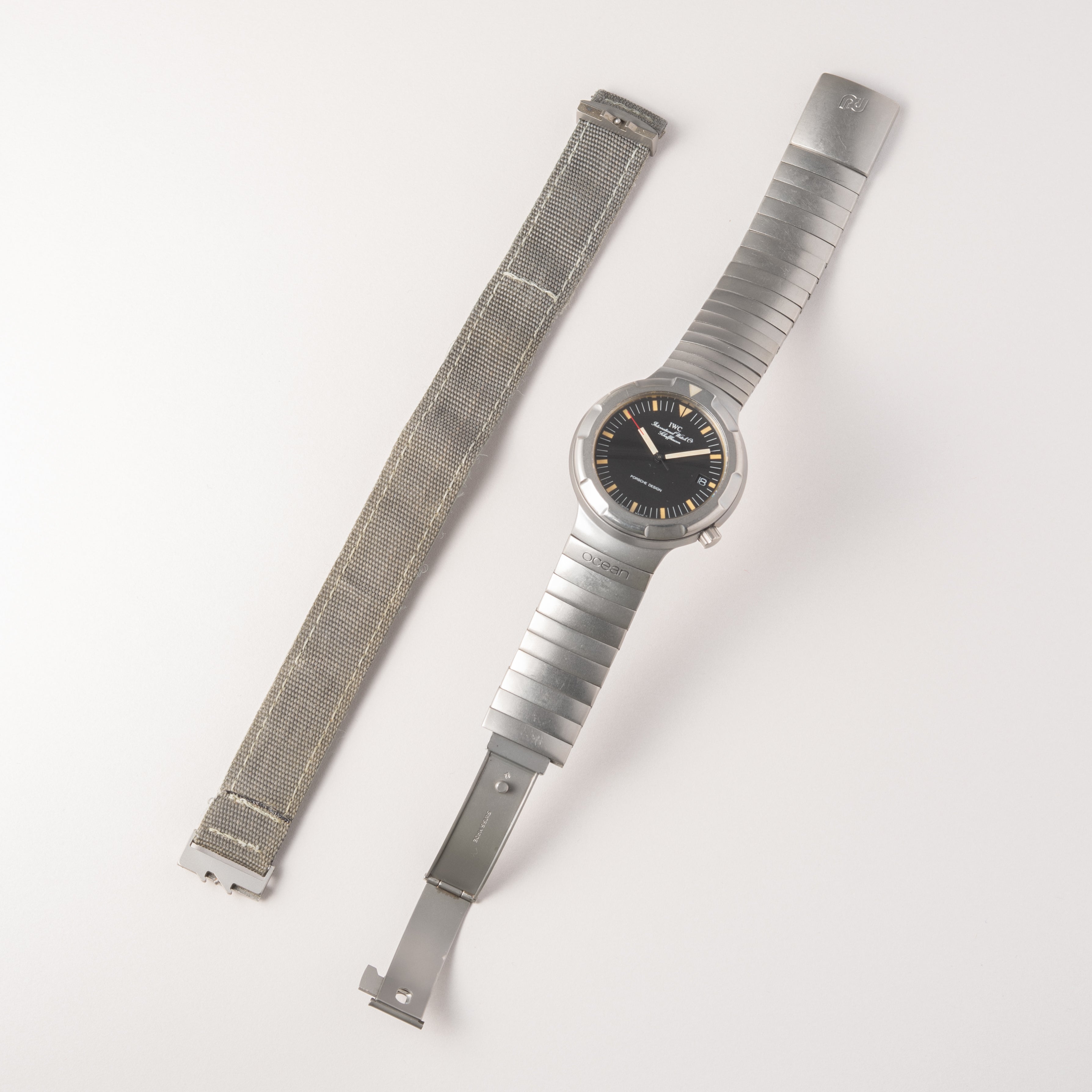 ポルシェデザインbyIWC オーシャン2000 1983年製 Ref.3500 初期 筆記体 純正ベルクロ付き 自動巻