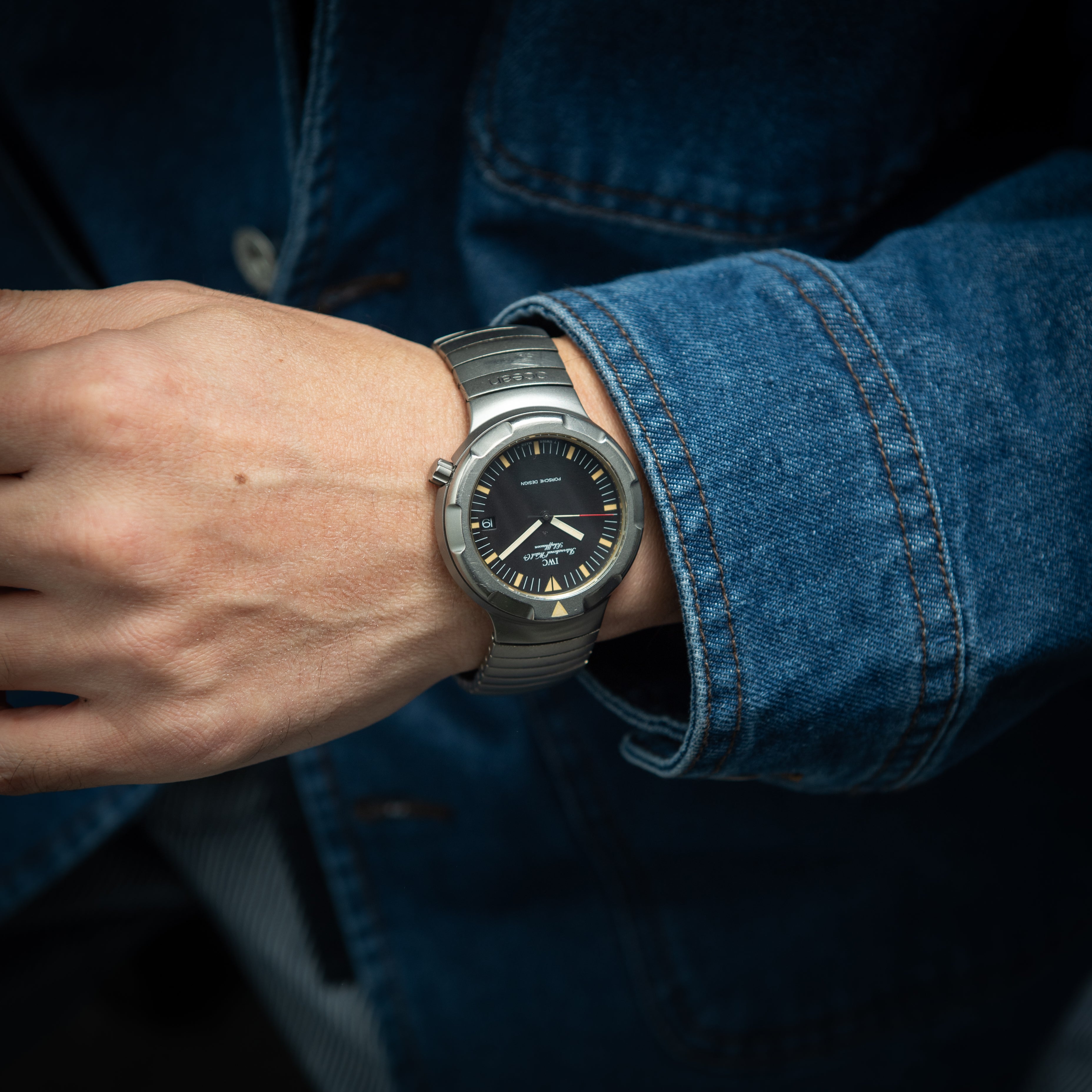 ポルシェデザインbyIWC オーシャン2000 1983年製 Ref.3500 初期 筆記体 純正ベルクロ付き 自動巻