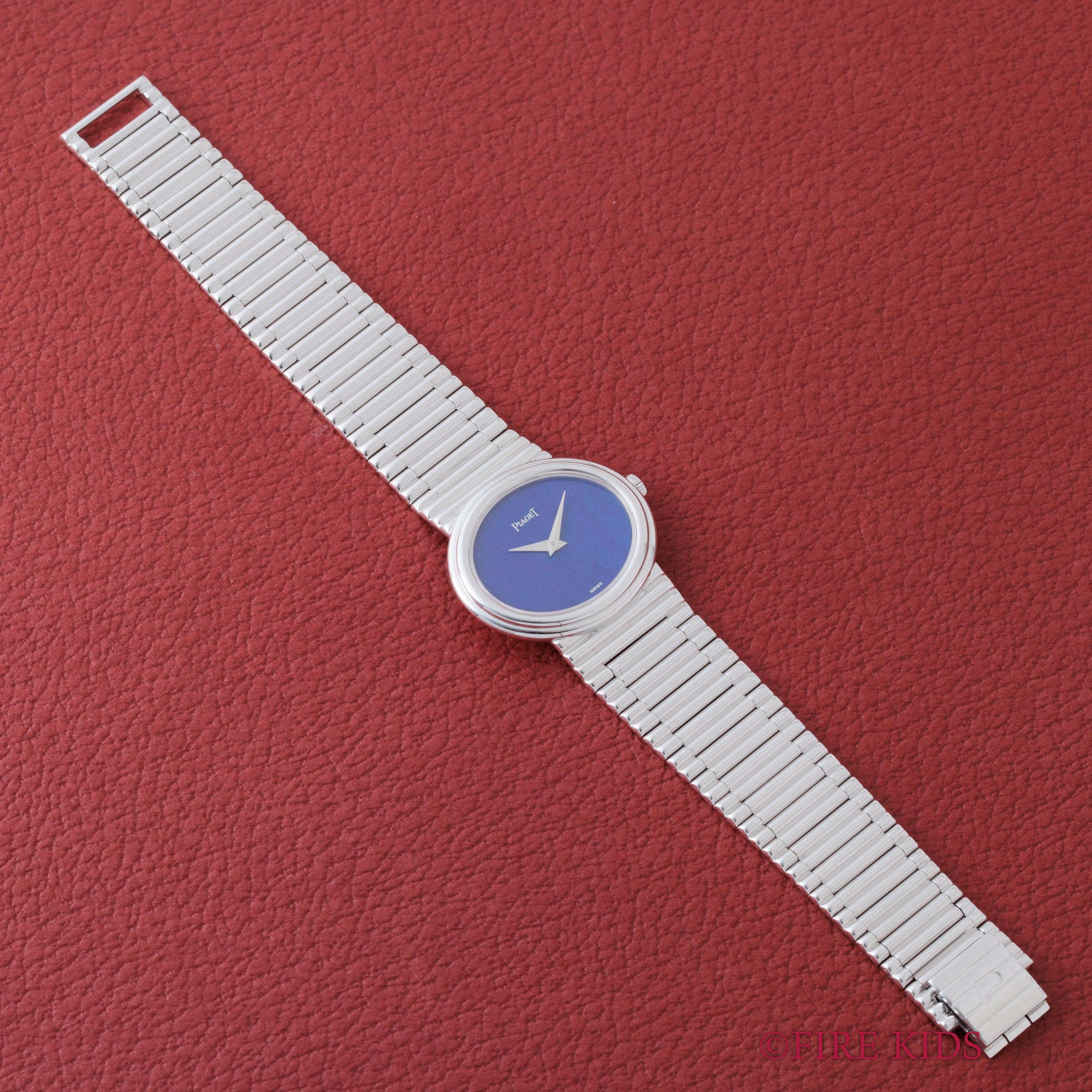 ピアジェ 1980年代製 ラピスラズリダイヤル 18金ホワイトゴールド 純正ブレス