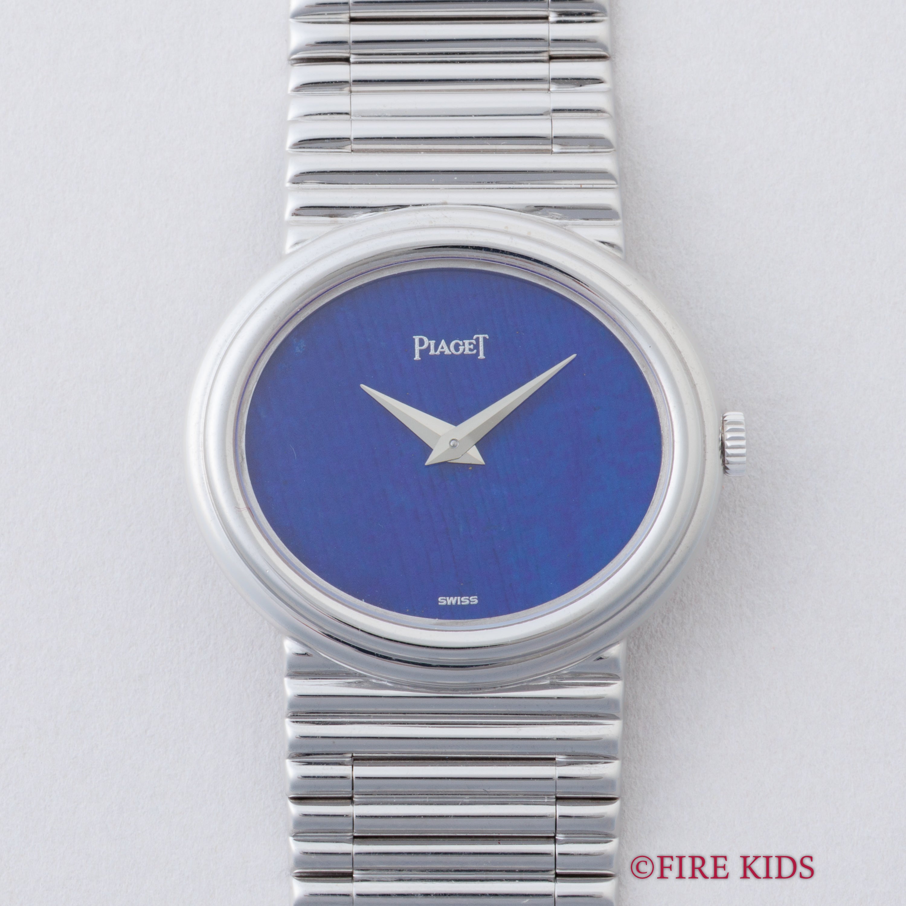 ピアジェ 1980年代製 ラピスラズリダイヤル 18金ホワイトゴールド 純正ブレス