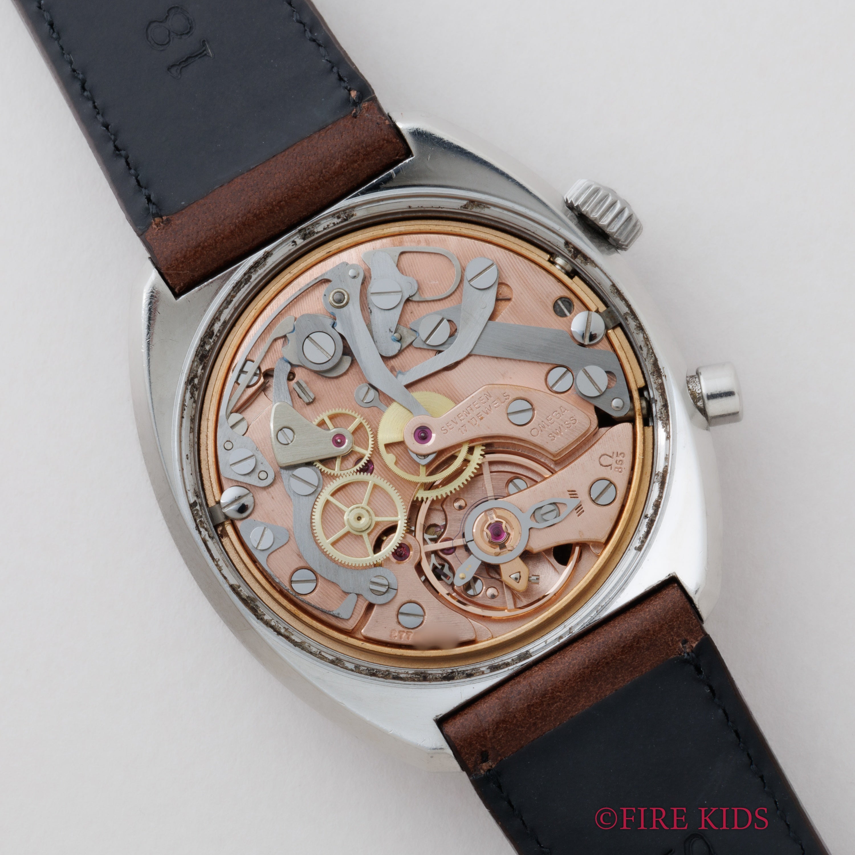 オメガ クロノストップ 1968年製 Ref.145.009 手巻 Cal.865 希少ブラウンダイヤル