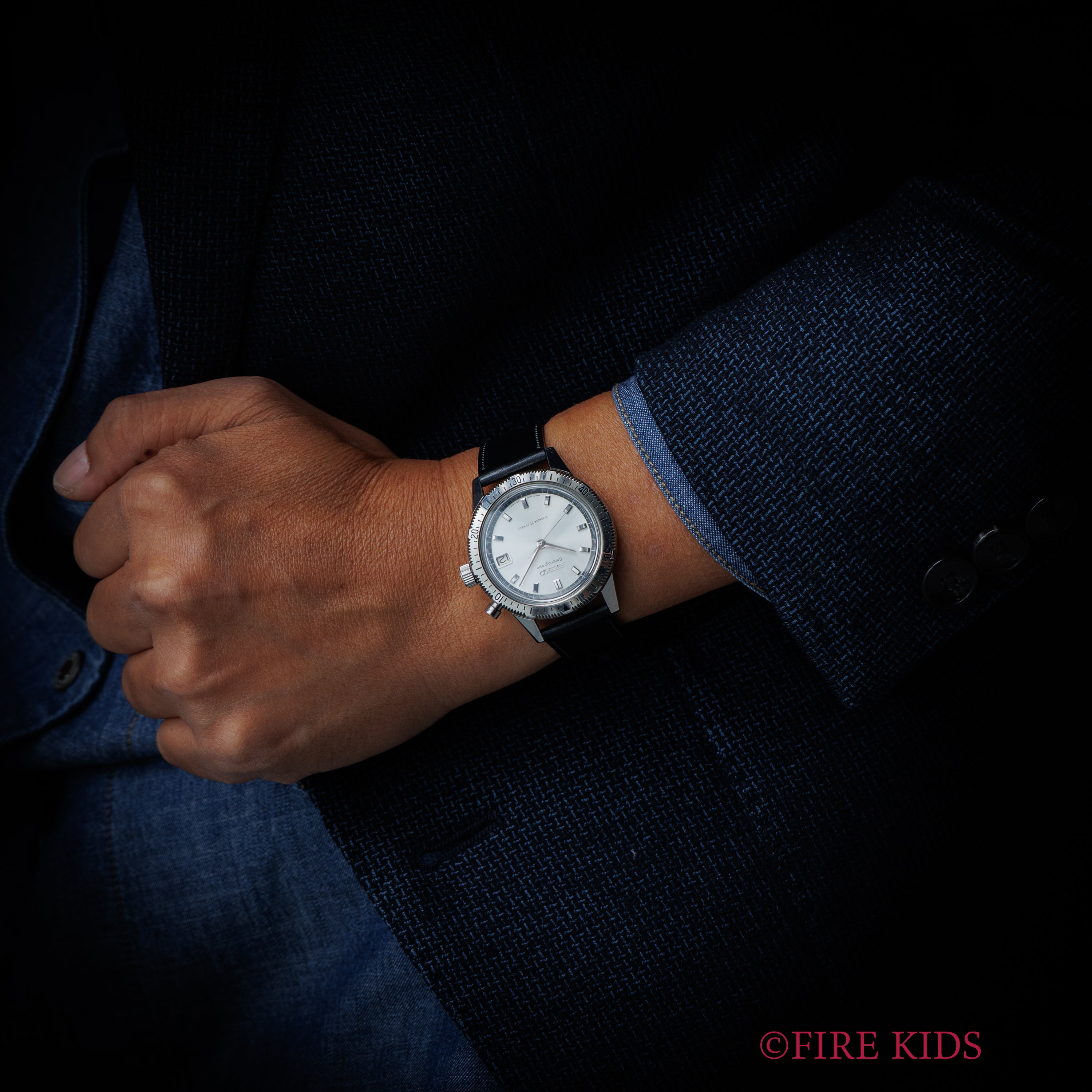 セイコー ワンプッシュクロノ 1964年製 手巻き ステンレスベゼル タツノオトシゴ クラウンクロノグラフ