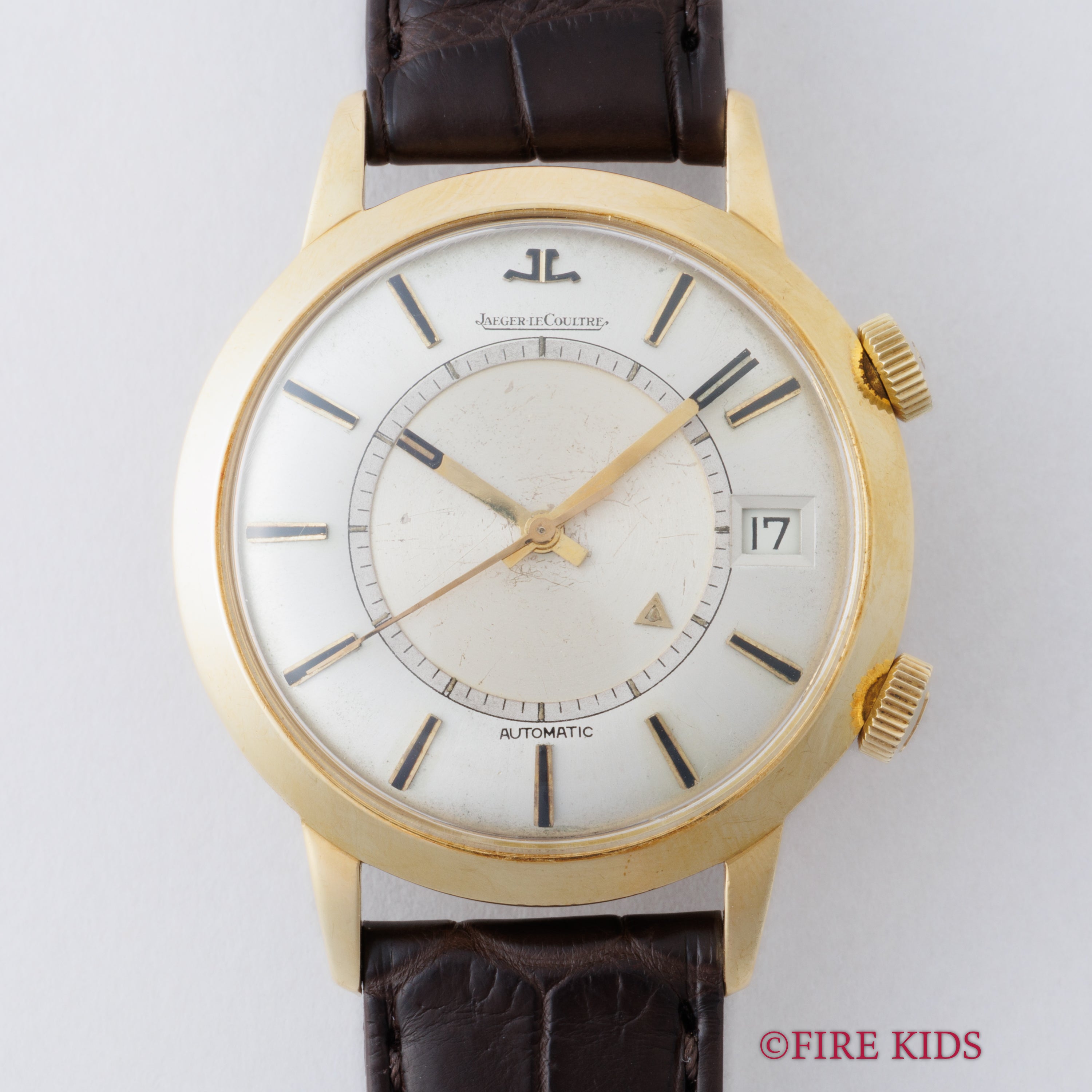 ジャガー・ルクルト 18金無垢イエローゴールド メモボックス  1960年代製 バンパー式オートマチック