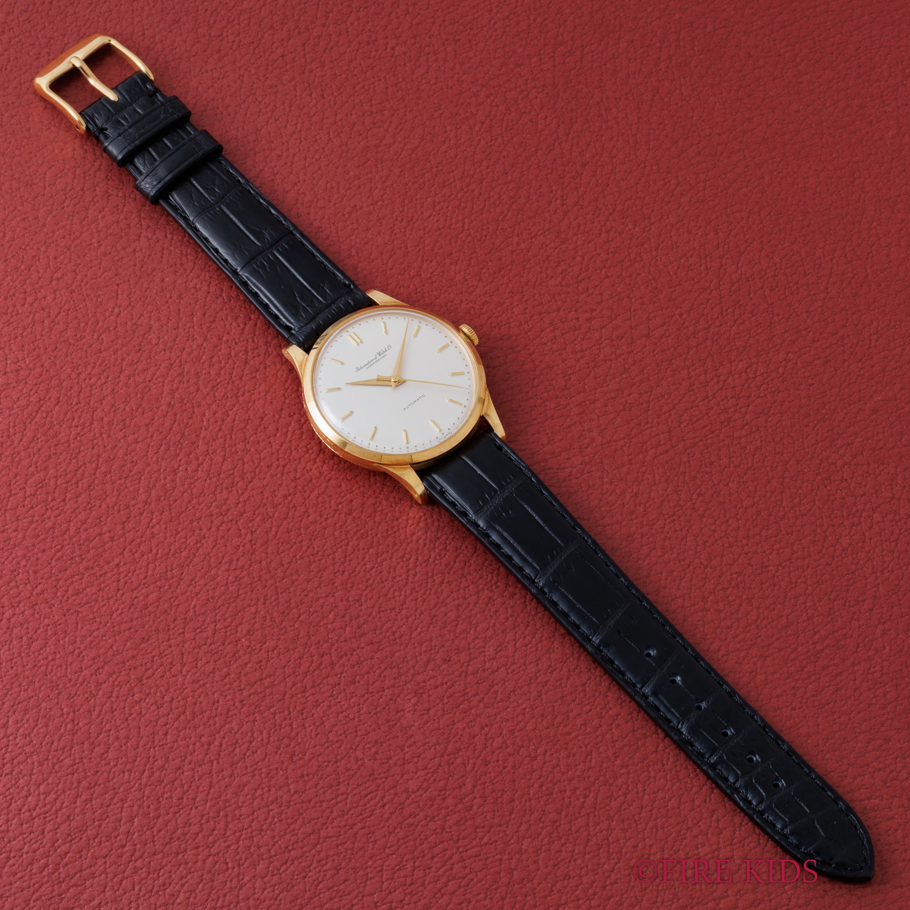 IWC ラウンドケース 1961年製 18金無垢イエローゴールド Cal.853 ノンデイト自動巻き