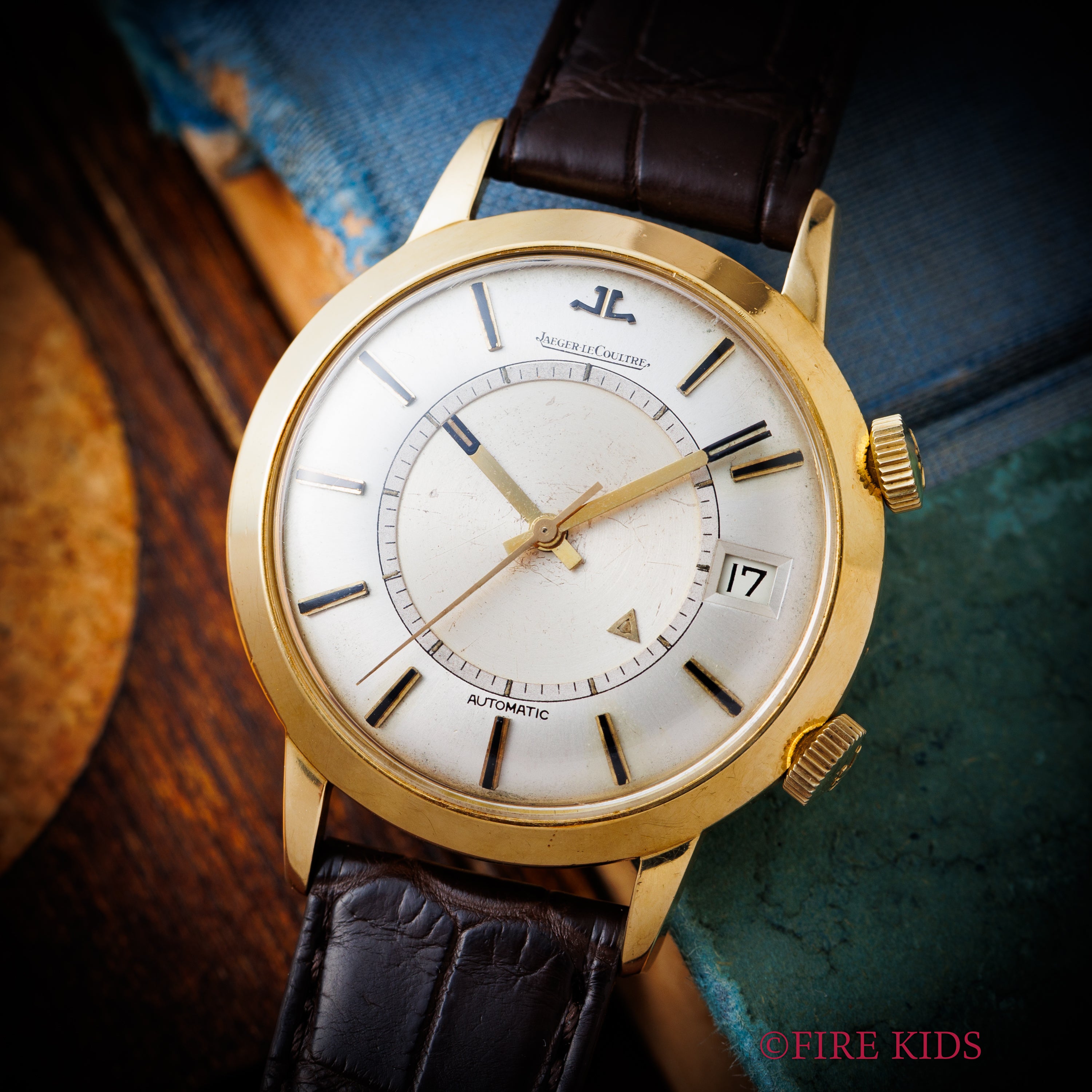 ジャガー・ルクルト 18金無垢イエローゴールド メモボックス  1960年代製 バンパー式オートマチック