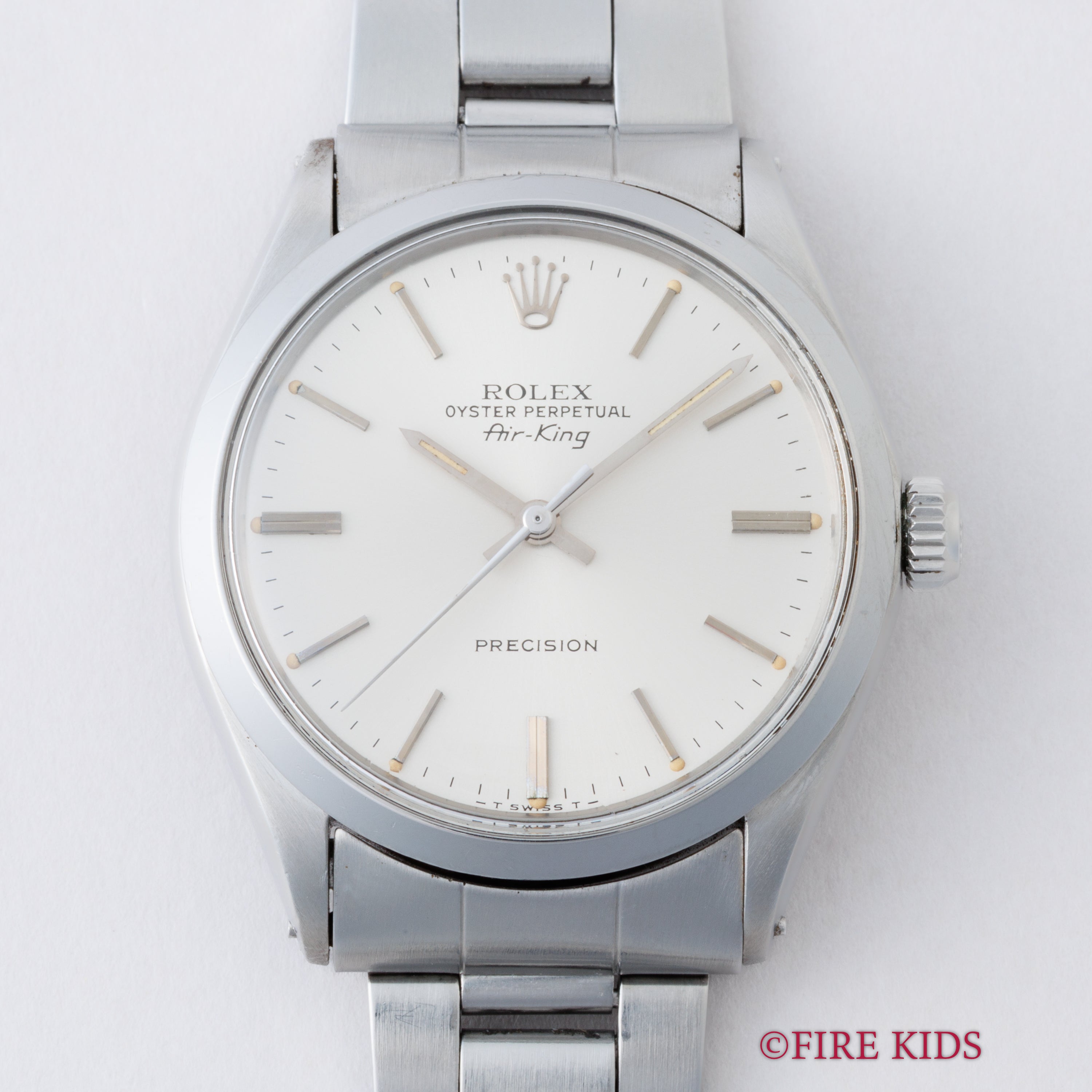 ロレックス エアキング 1972年製 Ref.5500 シルバーダイヤル 純正巻きオイスターブレス