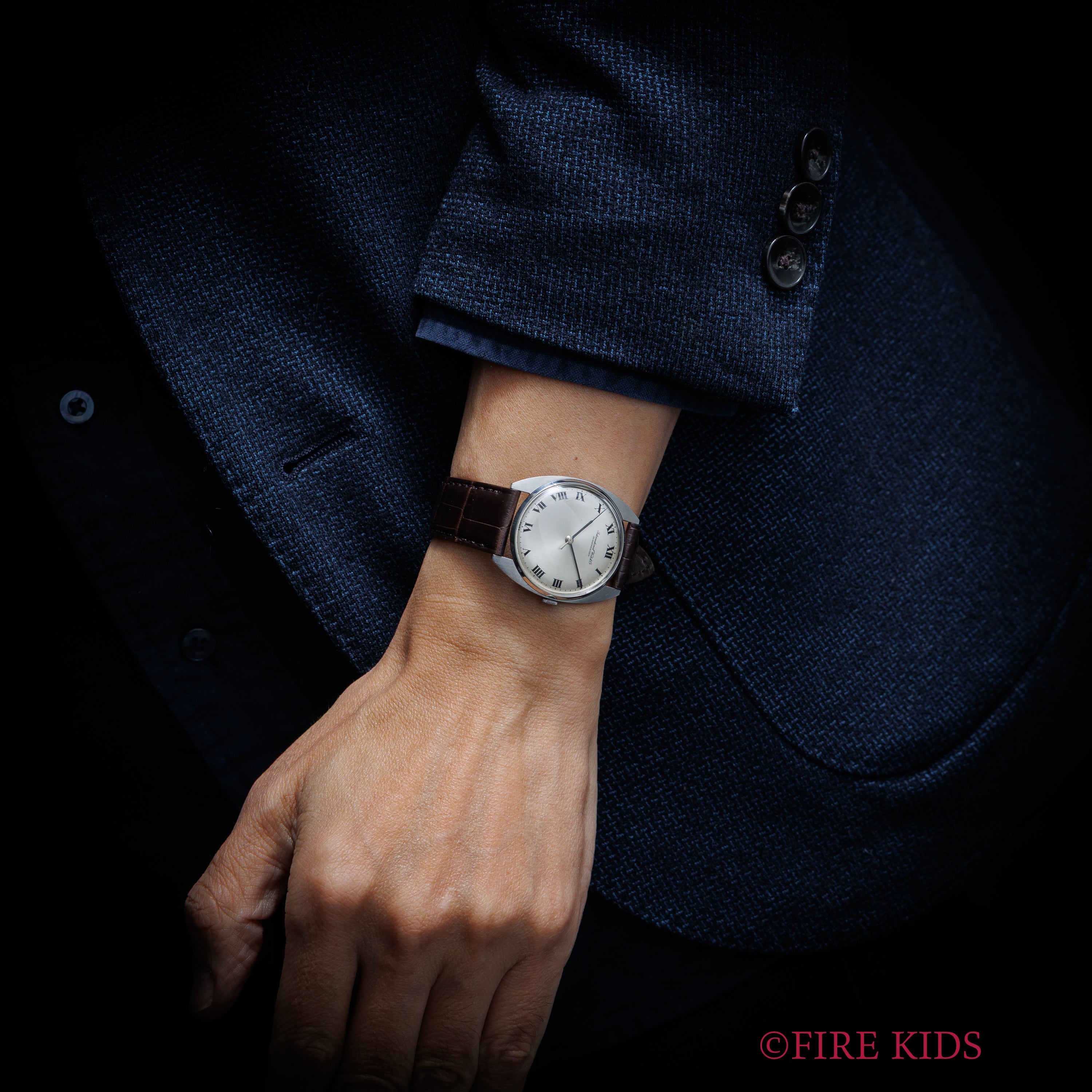 IWC Cラインケース シルバーローマンダイヤル 1967年製 薄型手巻 cal.402 Ref.1419