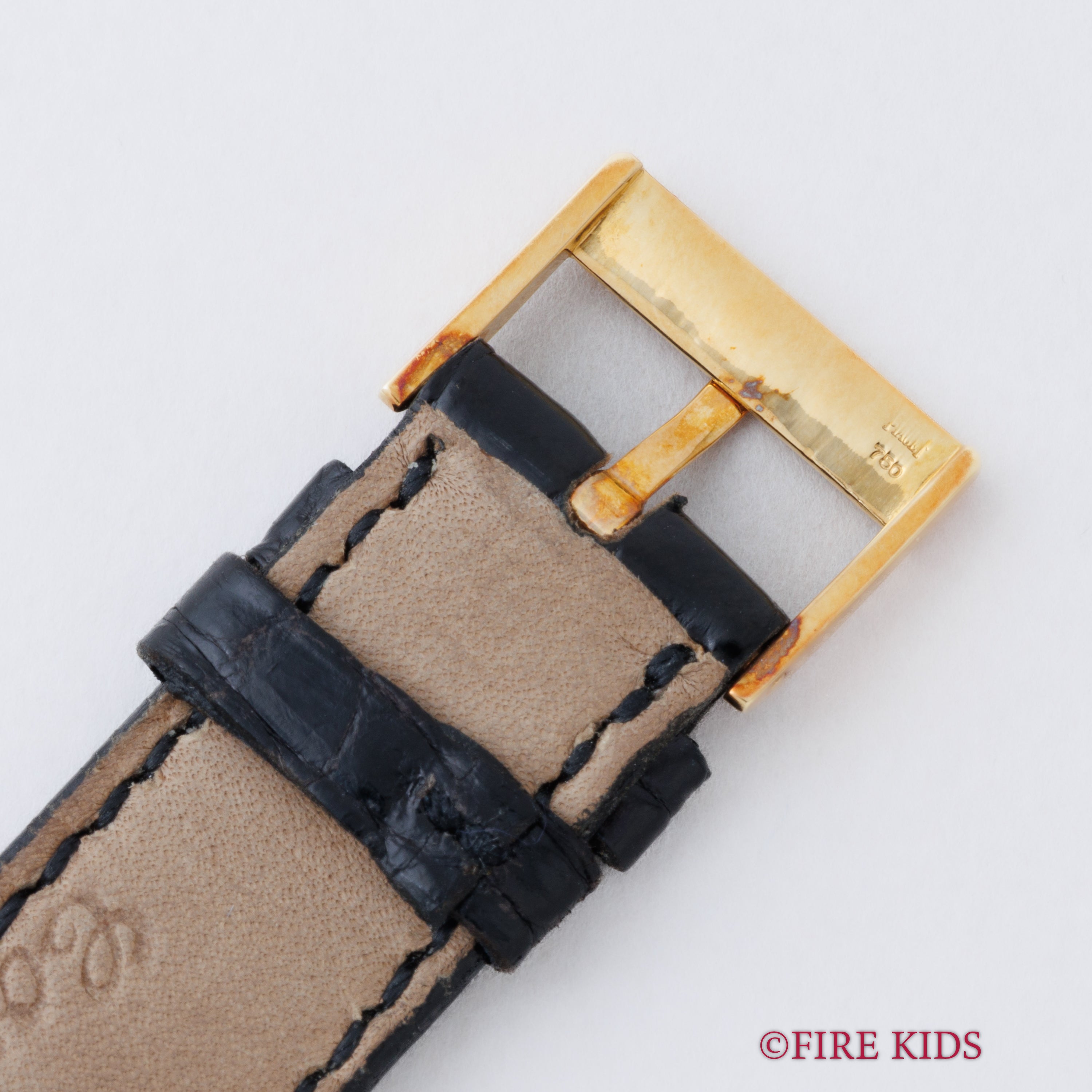 ピアジェ グベナー 18金無垢 トリプルカレンダー 1990年代製 自動巻き Cal.8535 Ref.15959 N.O.S 箱、ギャラ、タグ、尾錠、革ベルト付