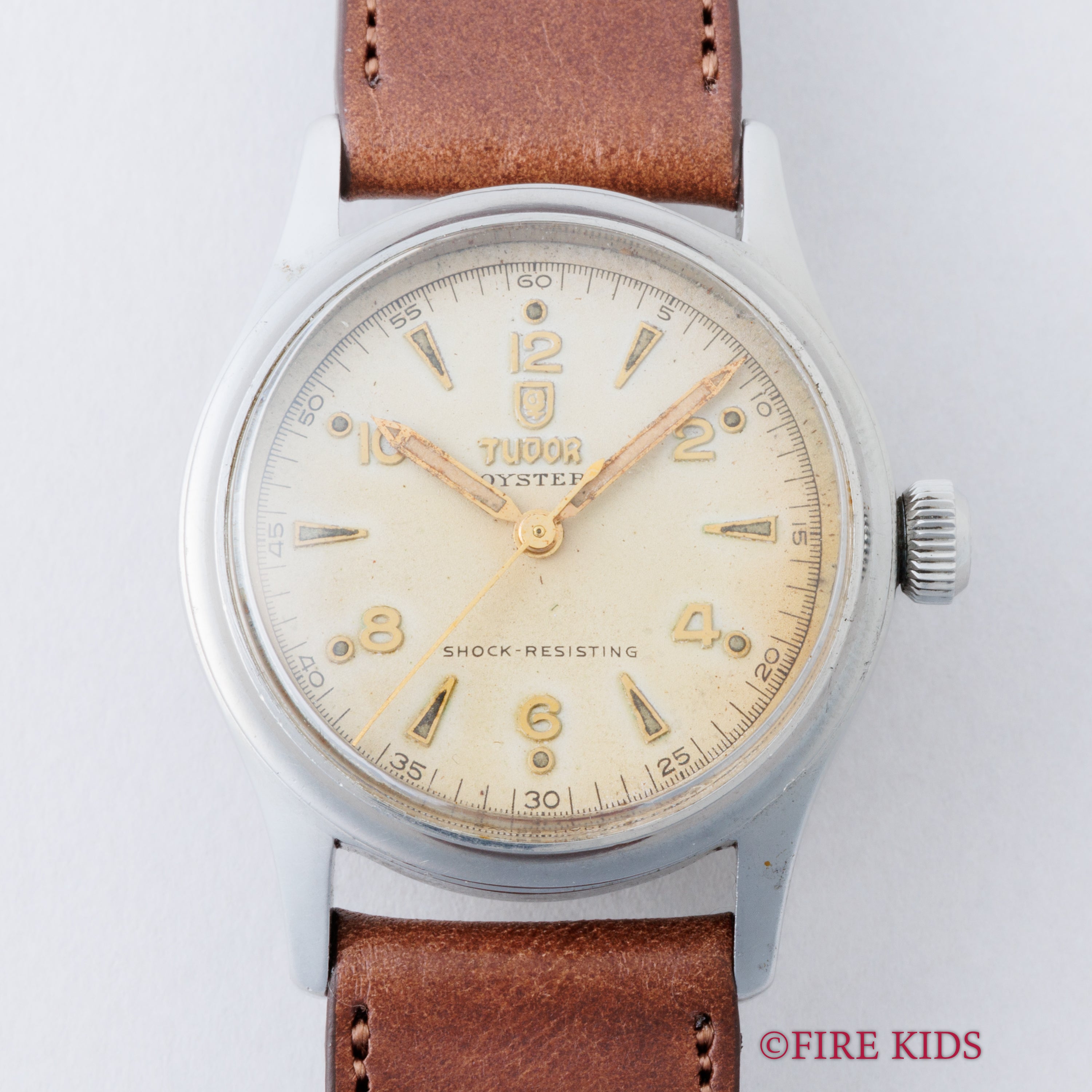 チューダー 盾バラ オイスター 1940年代製 Ref.4453 飛びアラビアダイヤル 手巻