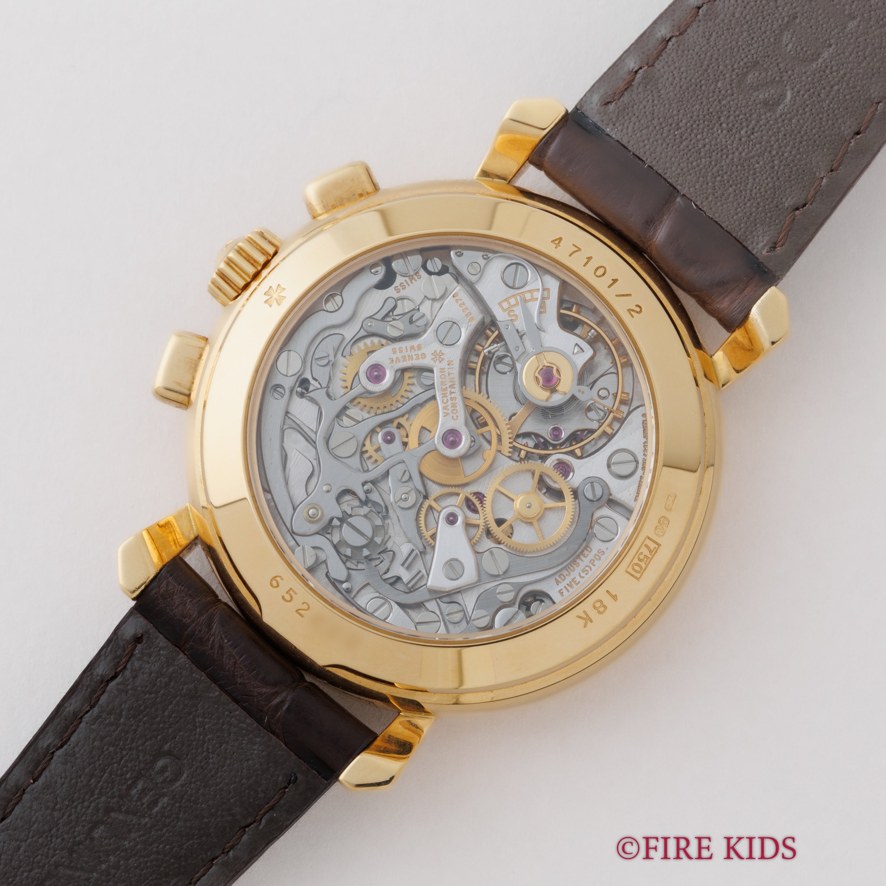 ヴァシュロン・コンスタンタン ヒストリカル 2レジスタークロノグラフ 1990年代製 Ref.47101/218金無垢 純正尾錠