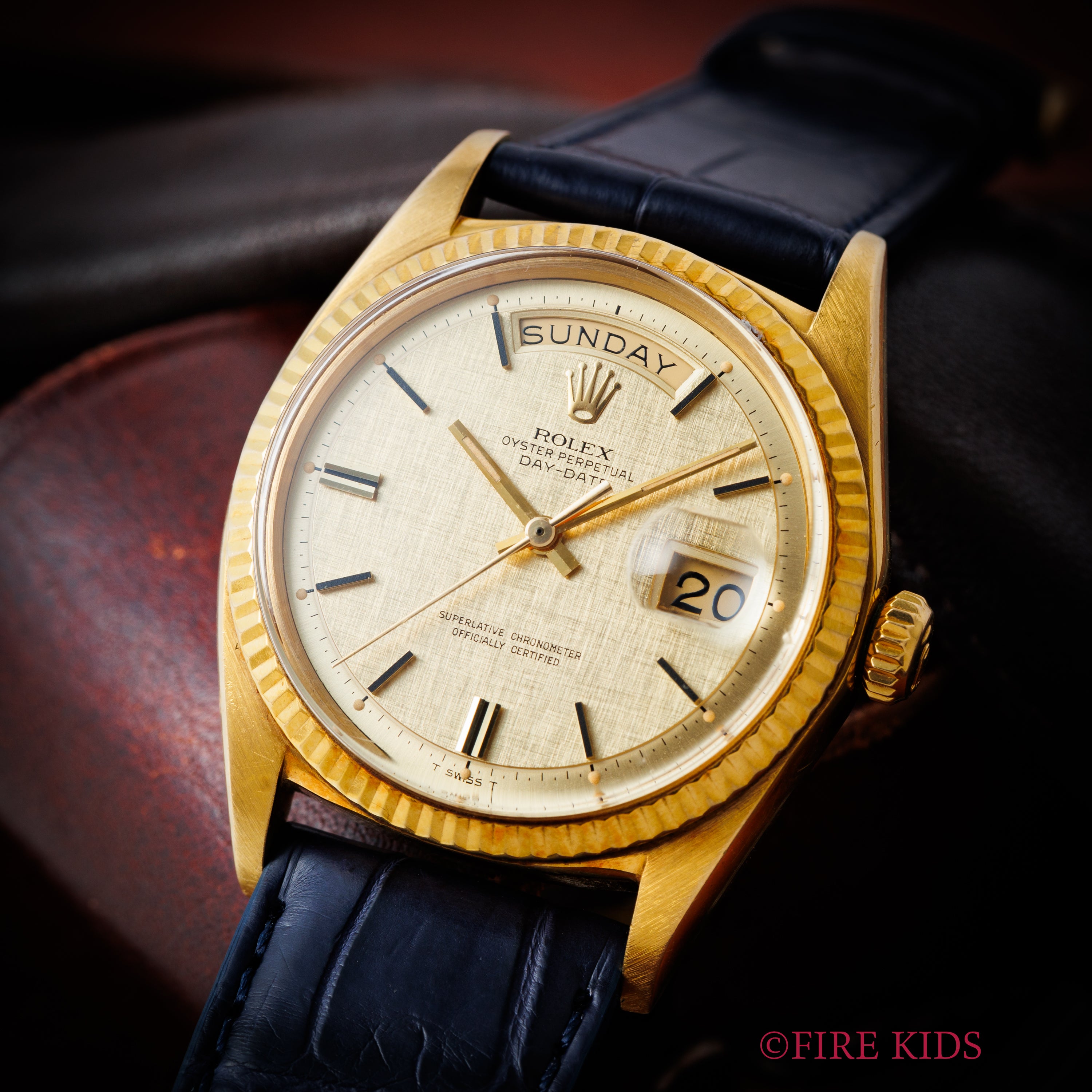 ロレックス デイデイト 1968年製 18金無垢 Ref.1803 モザイクダイヤル