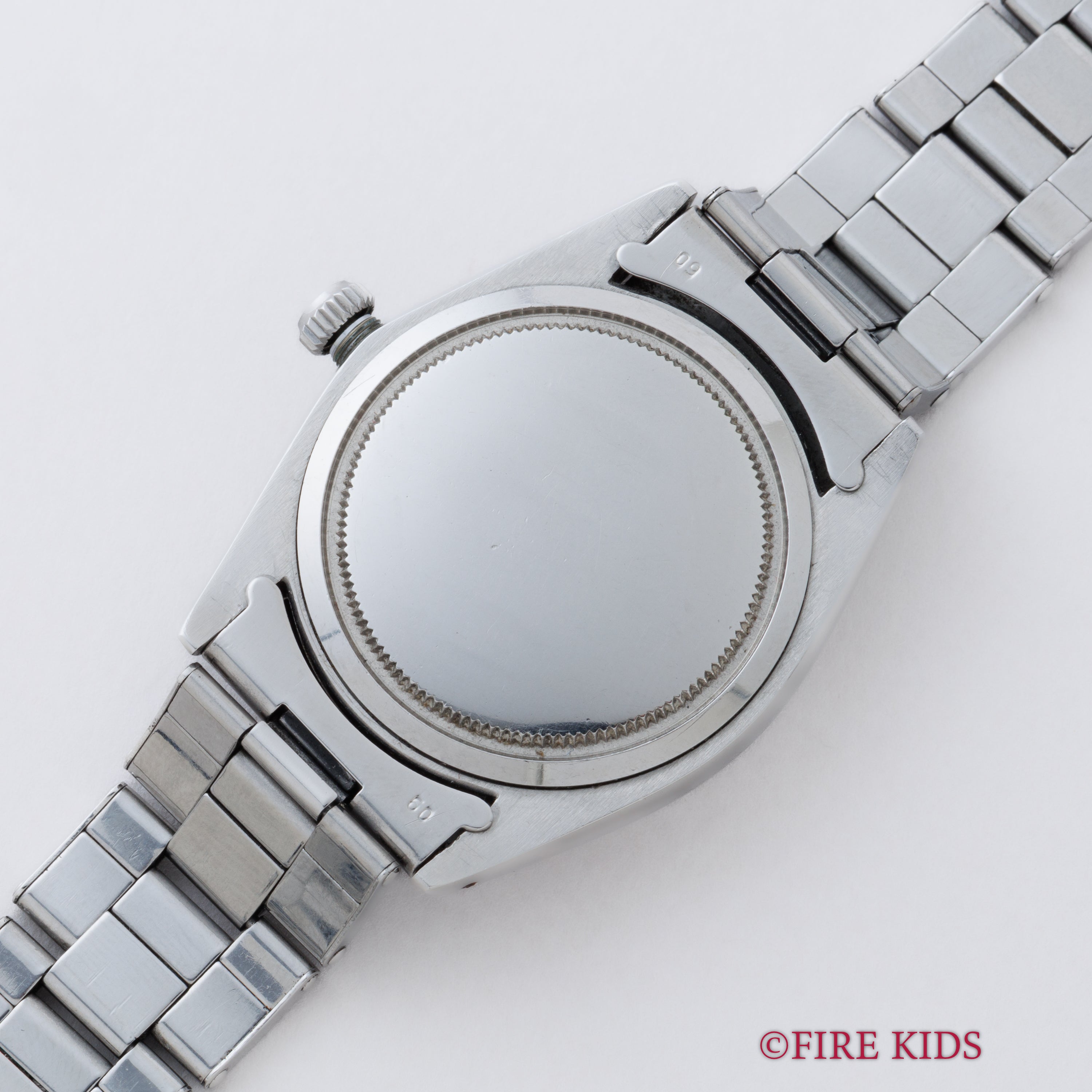 ロレックス オイスターデイト 1964年製 Ref.6694 ブラックミラーダイヤル 純正リベットブレス