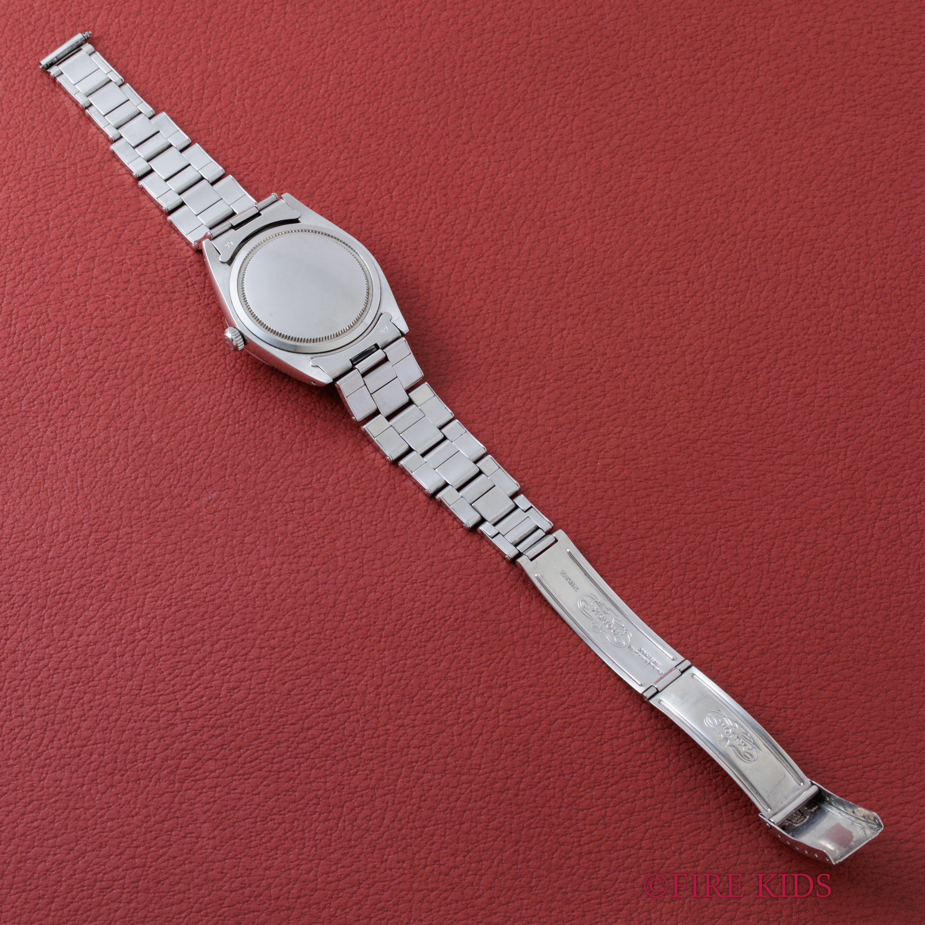 ロレックス オイスターデイト 1964年製 Ref.6694 ブラックミラーダイヤル 純正リベットブレス