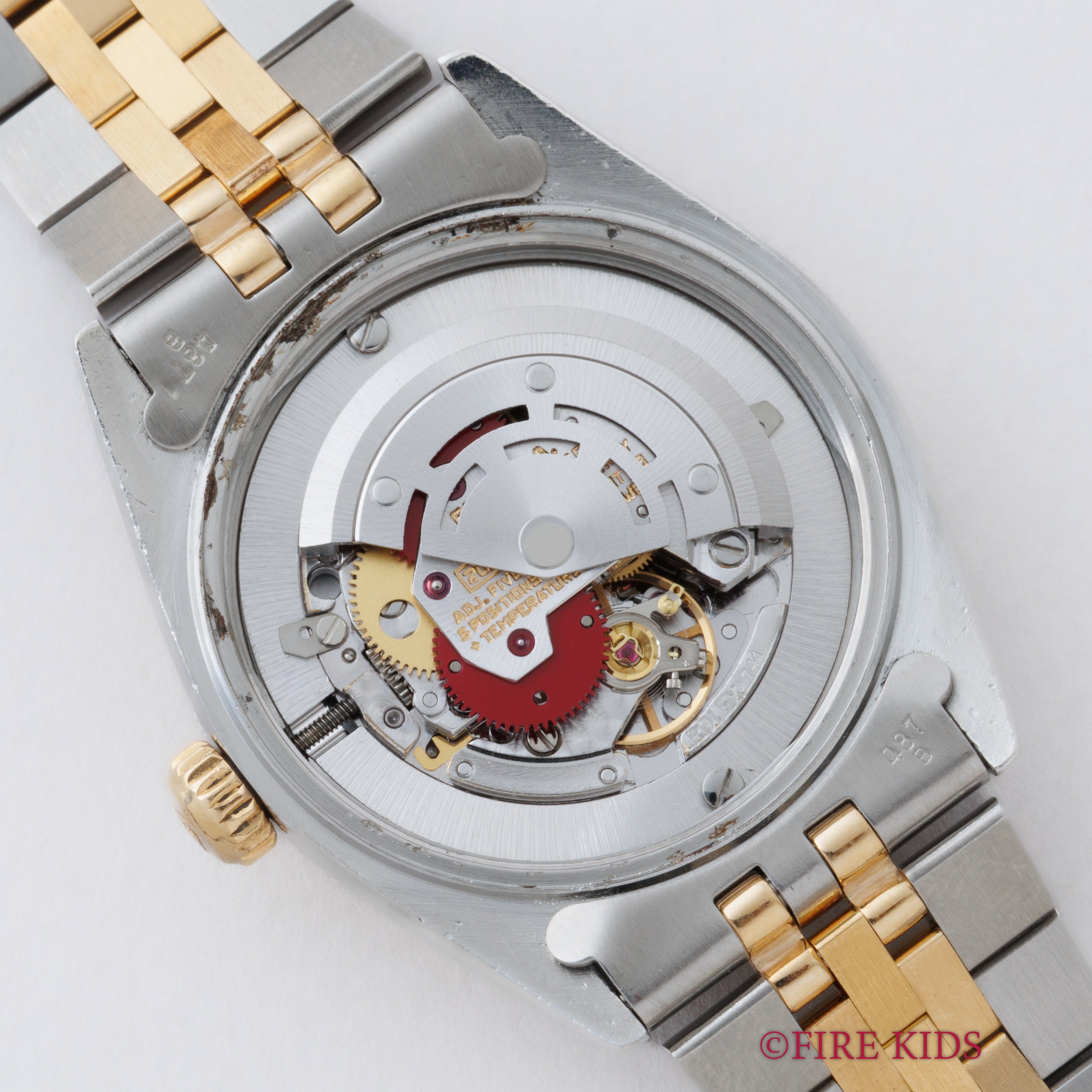 ロレックス 30㎜デイトジャストコンビ 1979年製 ホワイトローマンダイヤル Ref.6827 ギャラ付