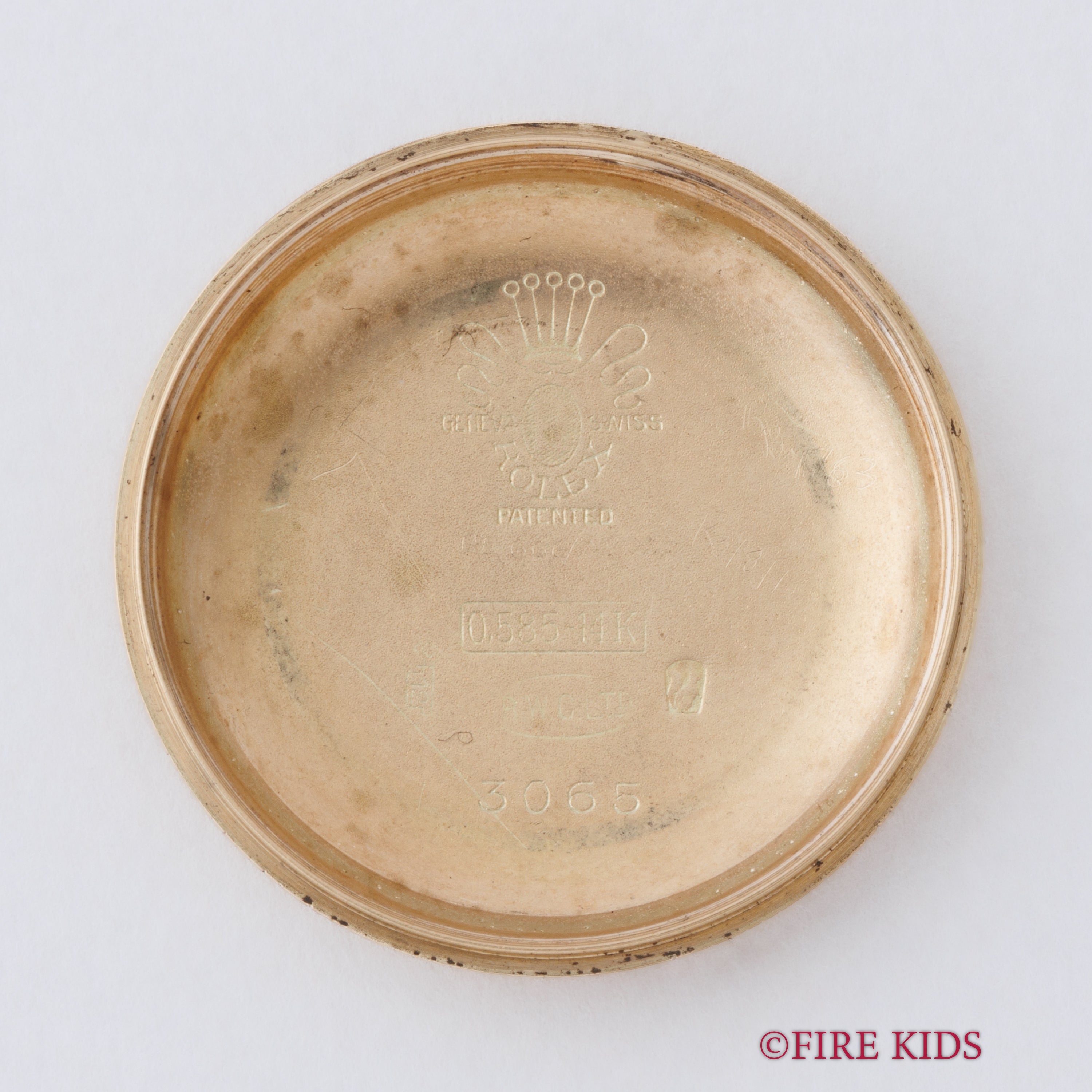 ロレックス 14金無垢バブルバック カバード 1940年代後半製 Ref.7957 飛びアラビアダイヤル