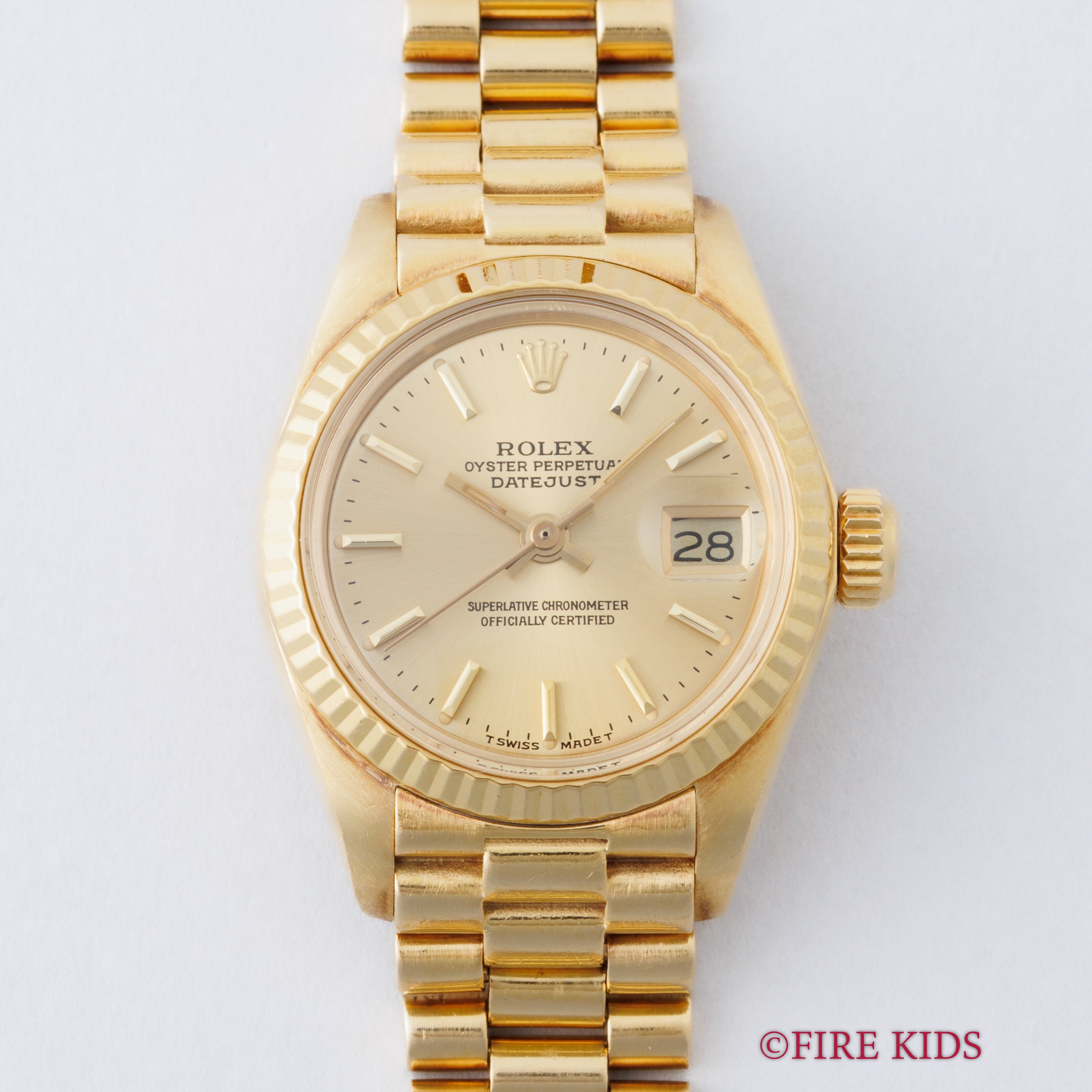 ロレックス 18金無垢レディースデイトジャスト 1978年製 Ref.6917 純正金無垢ブレス