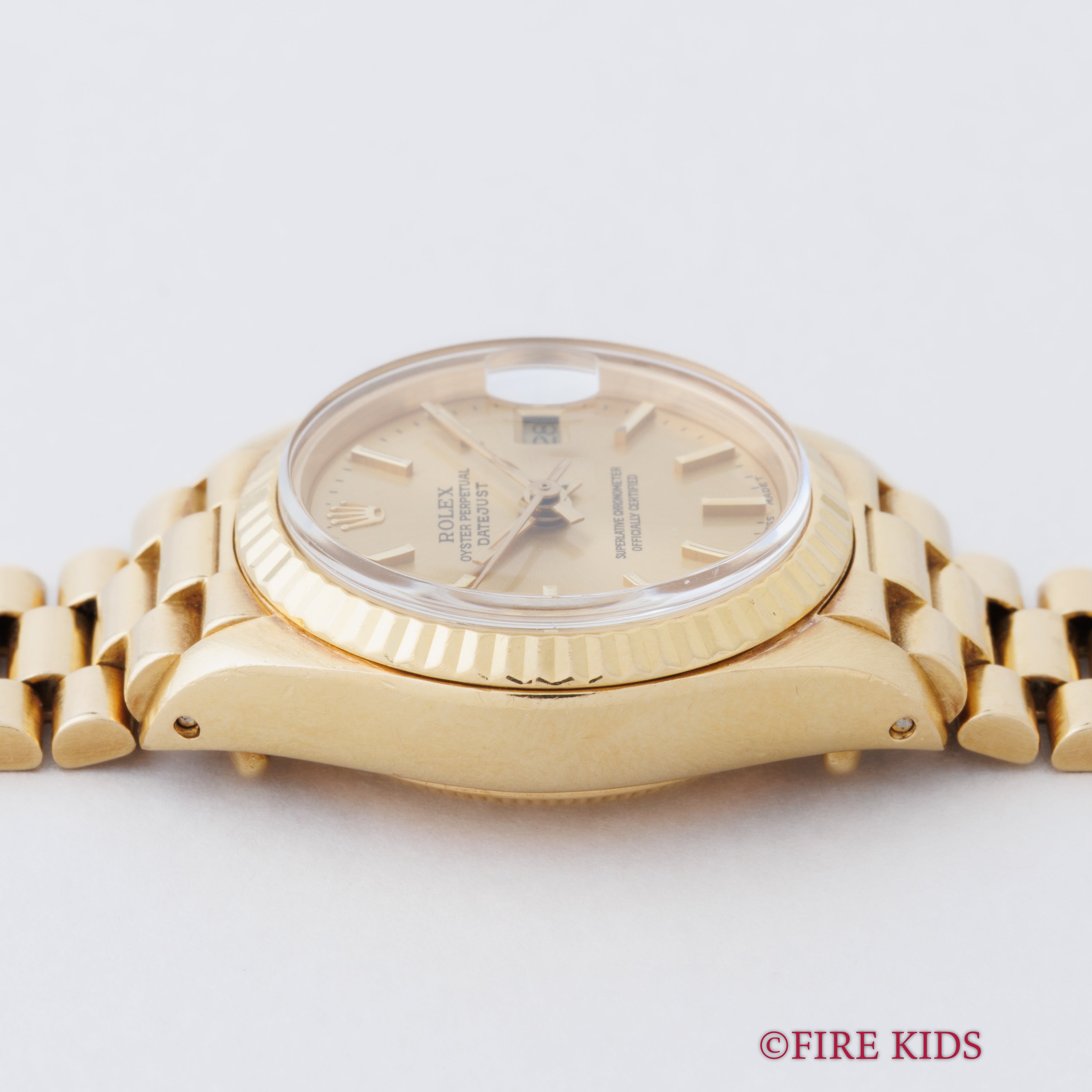 ロレックス 18金無垢レディースデイトジャスト 1978年製 Ref.6917 純正金無垢ブレス