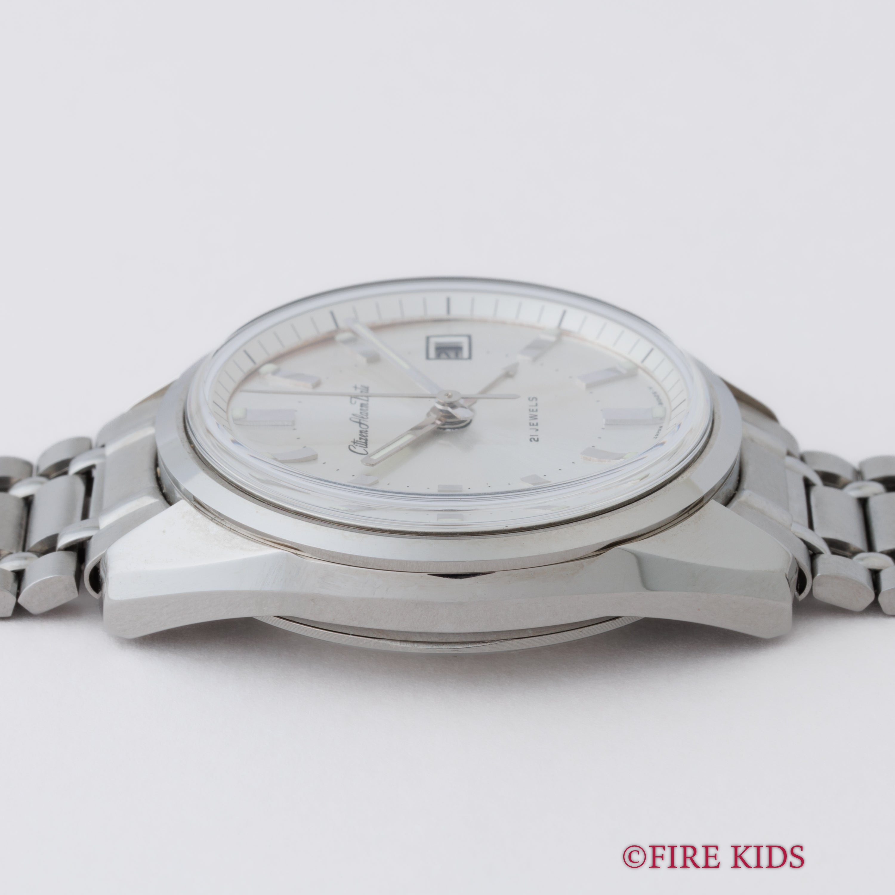 シチズン 1973年製 4Hアラーム 未使用美品 手巻 純正ステンレスブレス