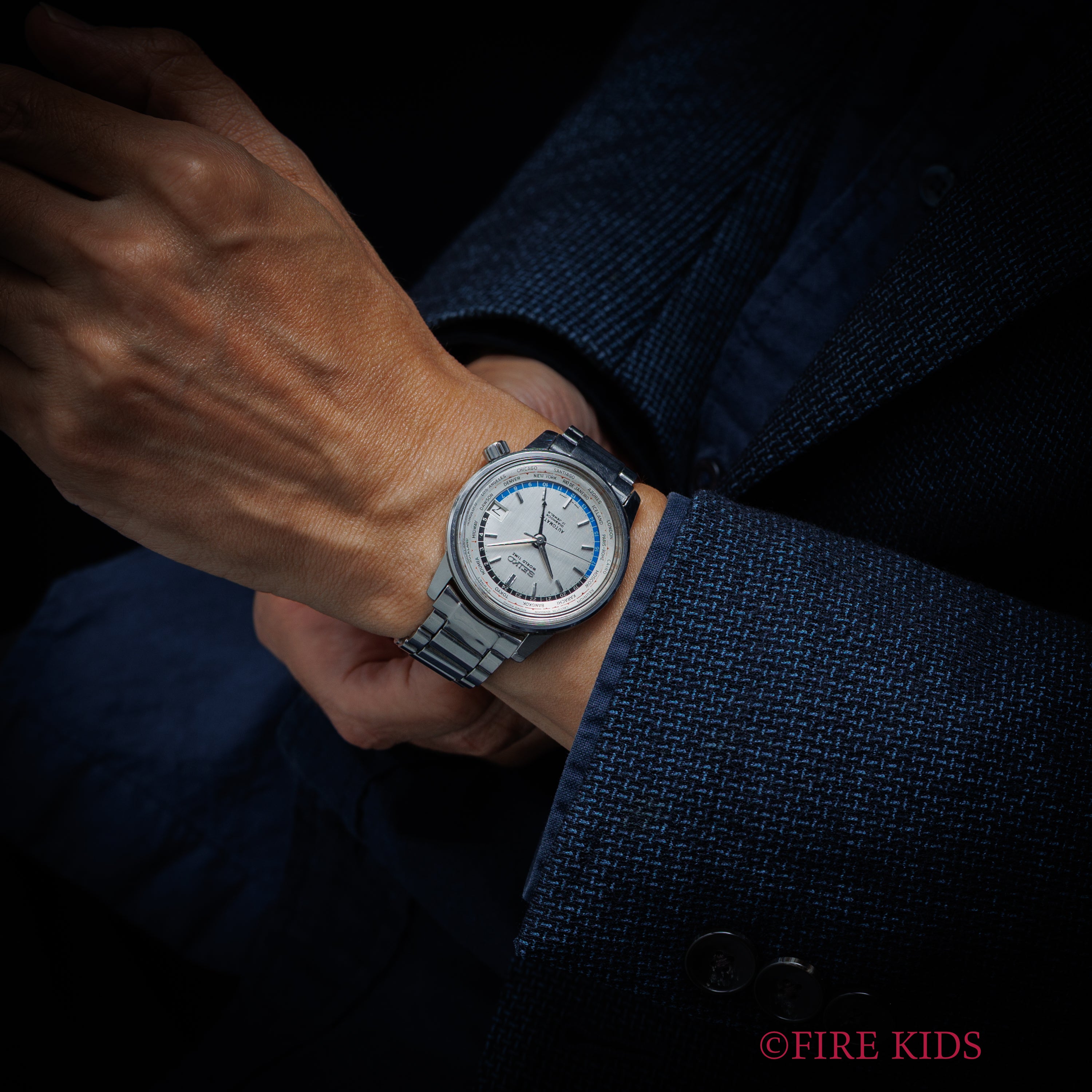 セイコー ワールドタイム ファーストモデル 1964年製 Ref.6217-7000 自動巻 ステンレスブレス