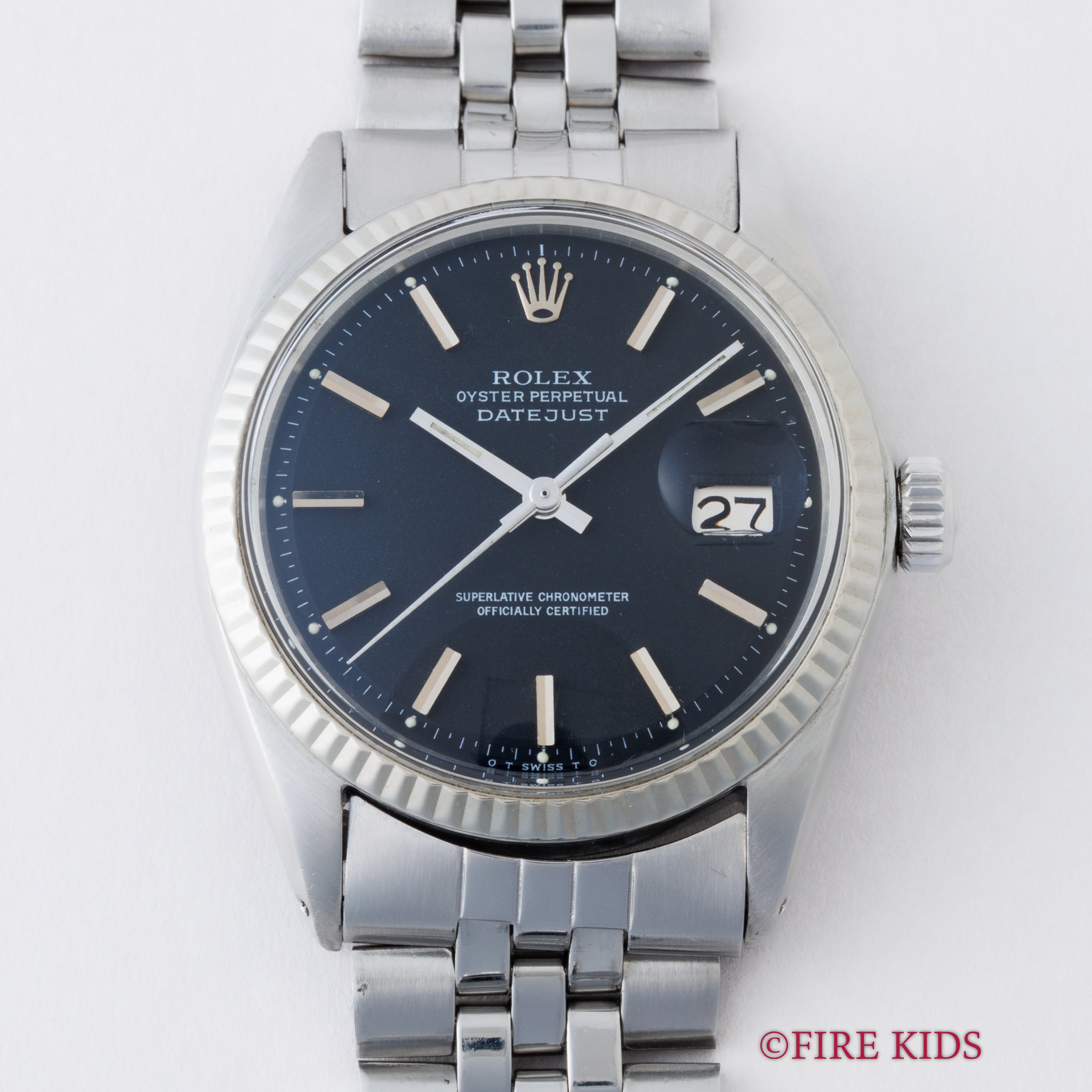 ロレックス デイトジャスト36 1970年製（昭和45年製） Ref.1601 自動巻 ブラックシグマダイヤル 純正ジュビリーブレス