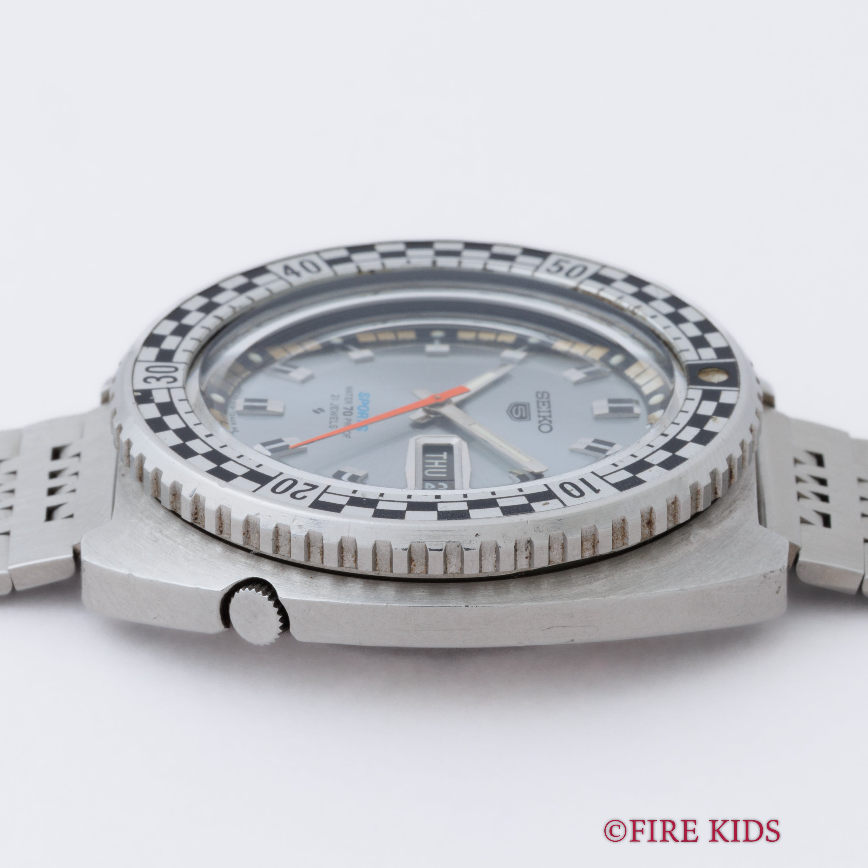 セイコー 5スポーツ チェッカー回転ベゼル 1969年製 Ref.6119-7170 自動巻 純正ブレス