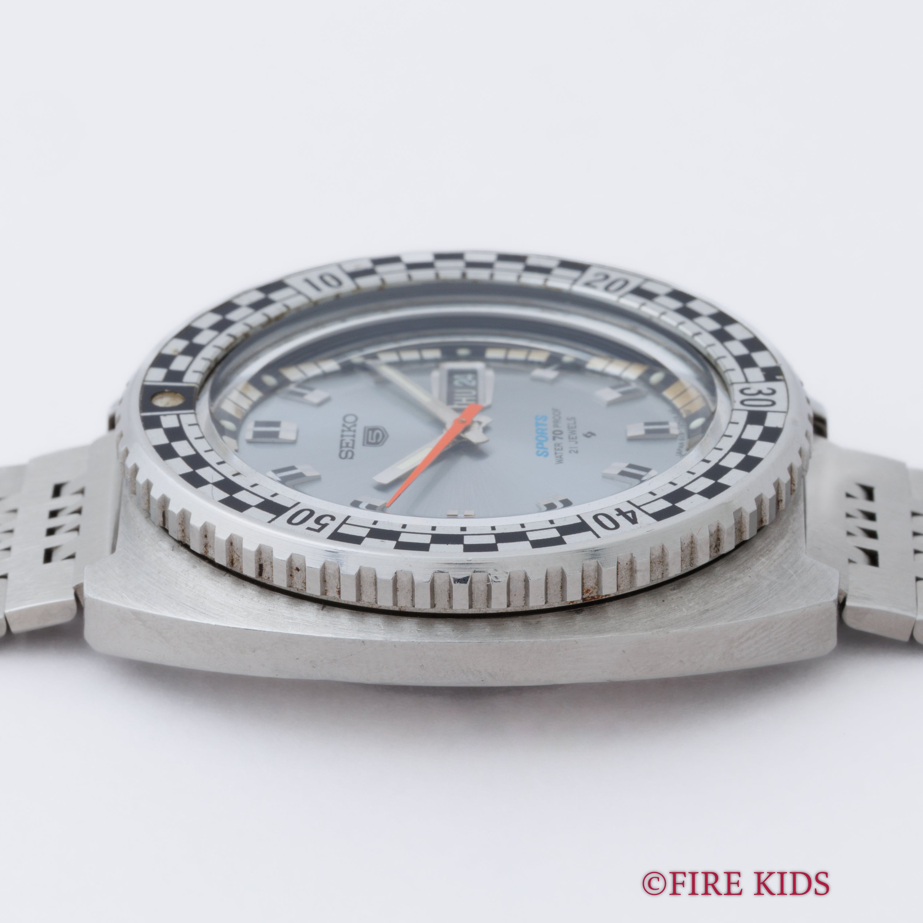 セイコー 5スポーツ チェッカー回転ベゼル 1969年製 Ref.6119-7170 自動巻 純正ブレス