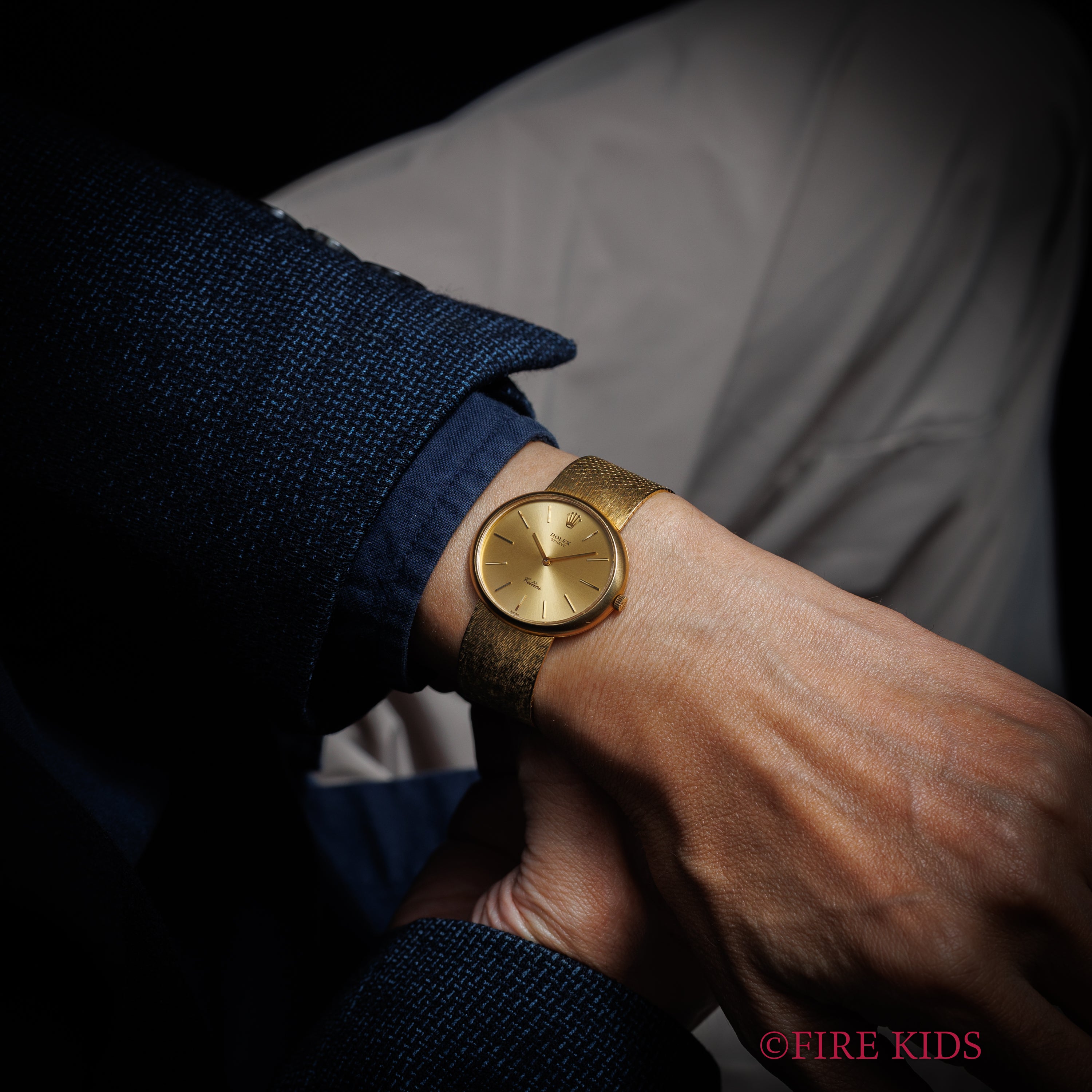 ロレックス チェリーニ 18金無垢イエローゴールドケース、ブレス付き Ref.3846 1968年製 手巻き