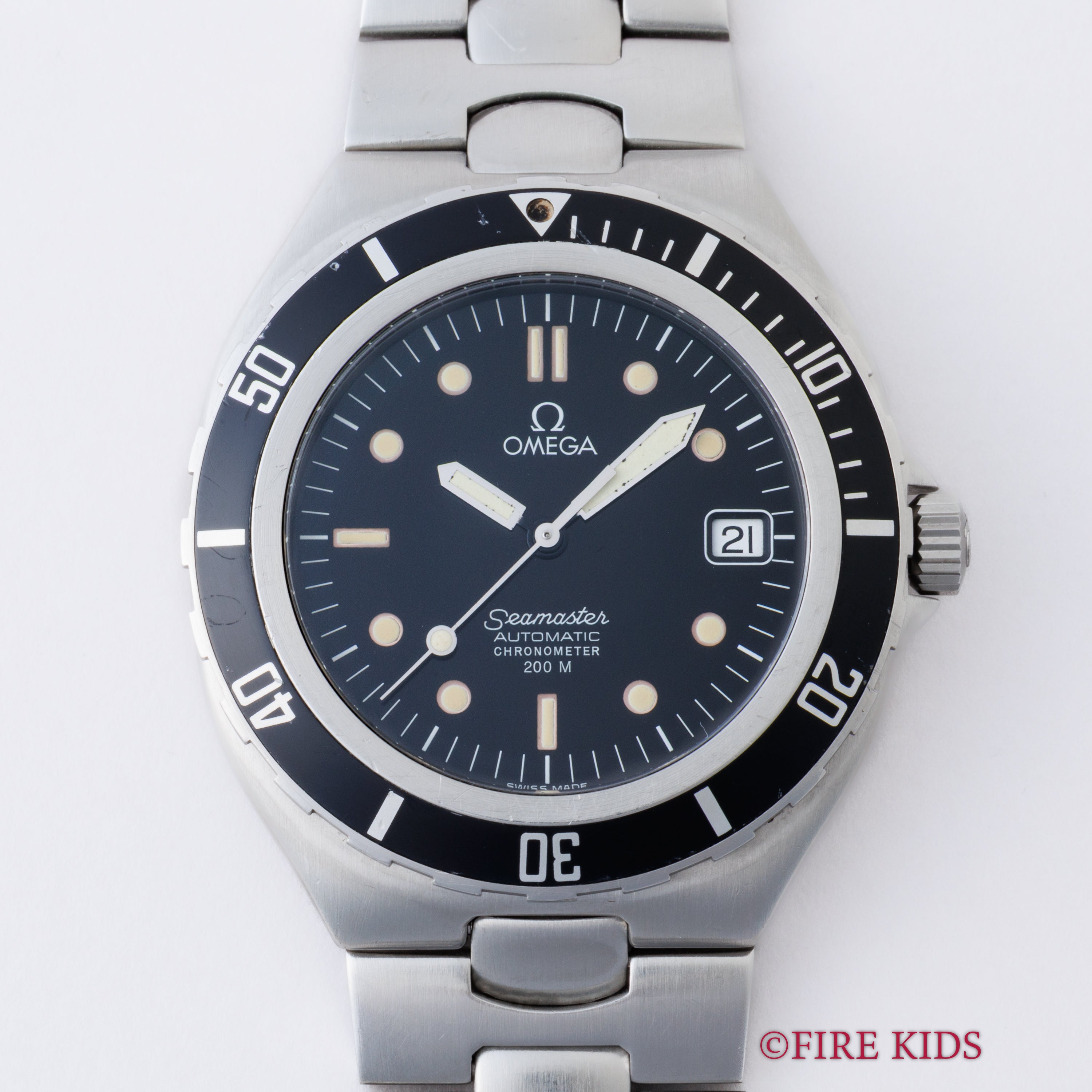 オメガ シーマスター200m プレボンド ラージケース 1988年製 Ref.368.1051 自動巻クロノメーター