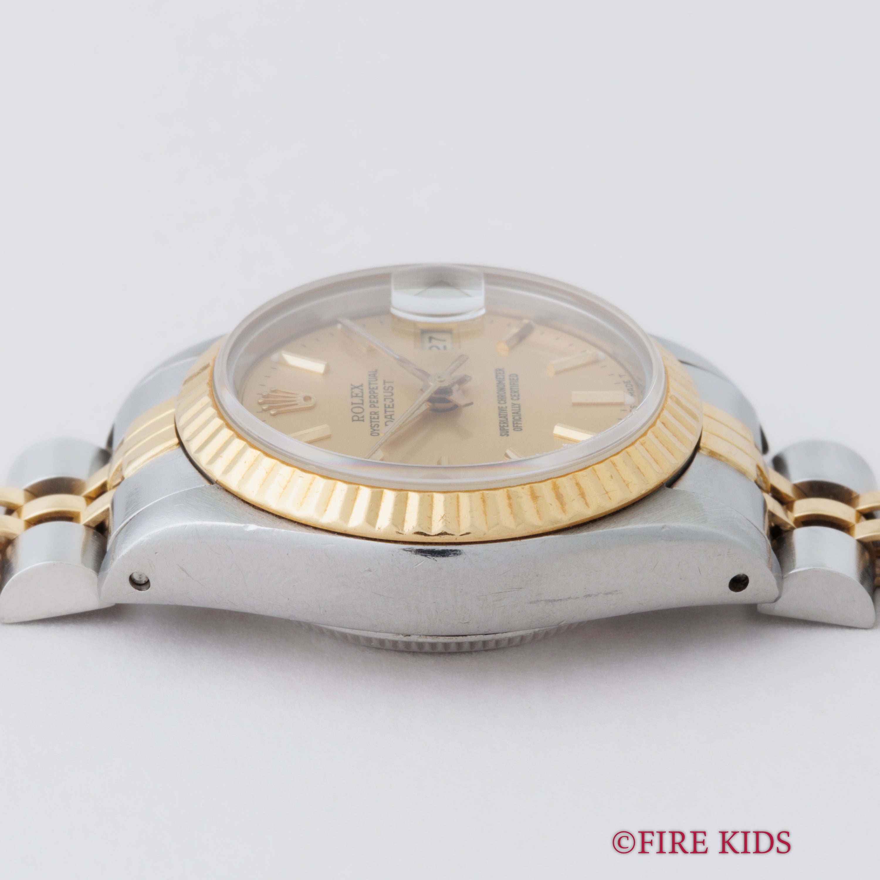 ロレックス デイトジャスト 自動巻き 1987年製 レディース コンビ Ref.69173 シャンパンダイヤル