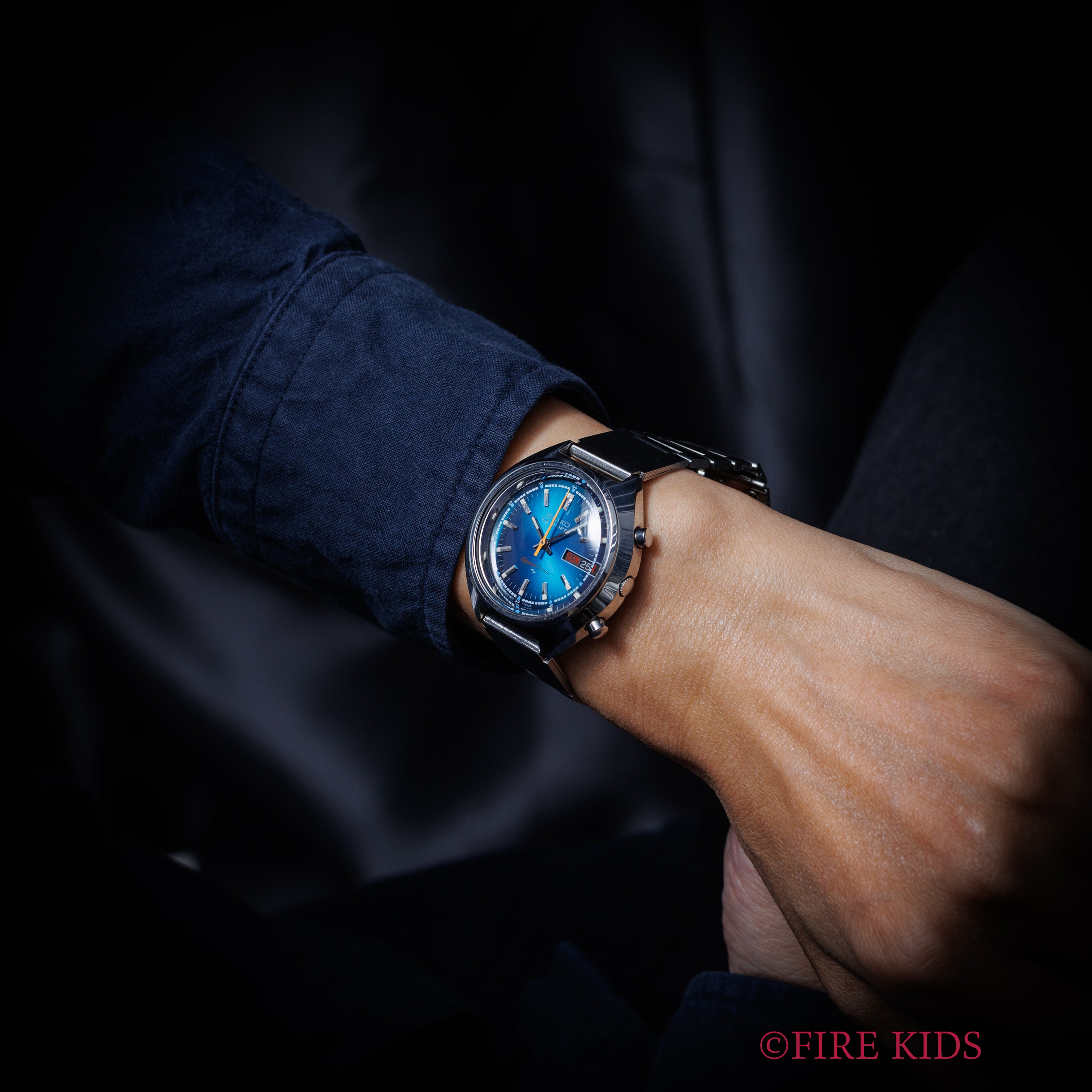 セイコー 5スポーツ スピードタイマー ブルーダイアル Ref.7015-7000 1973年製 未使用美品