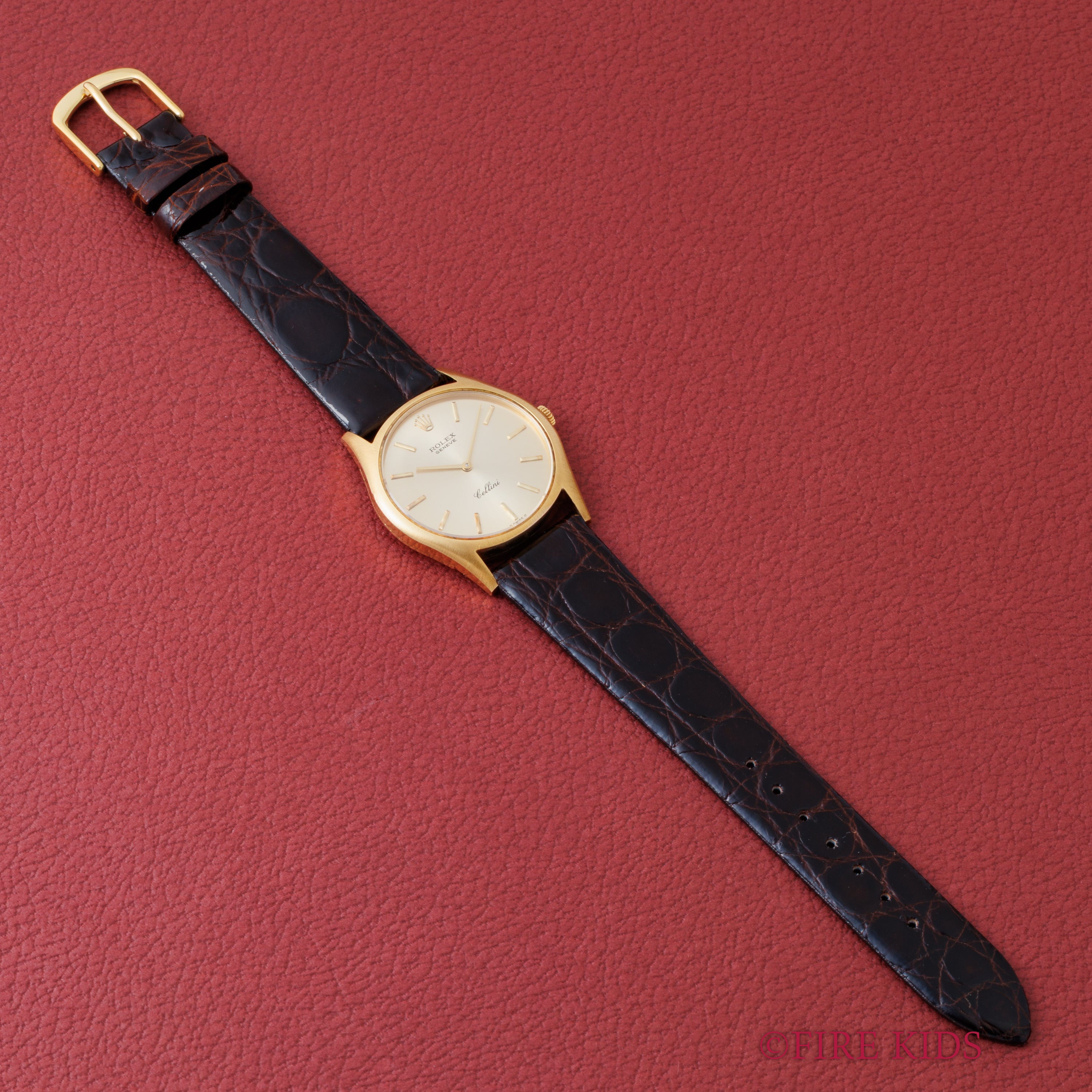 ロレックス チェリーニ 1973年製 18金無垢ケース Ref.3804 手巻 Cal.1600 箱ギャラ