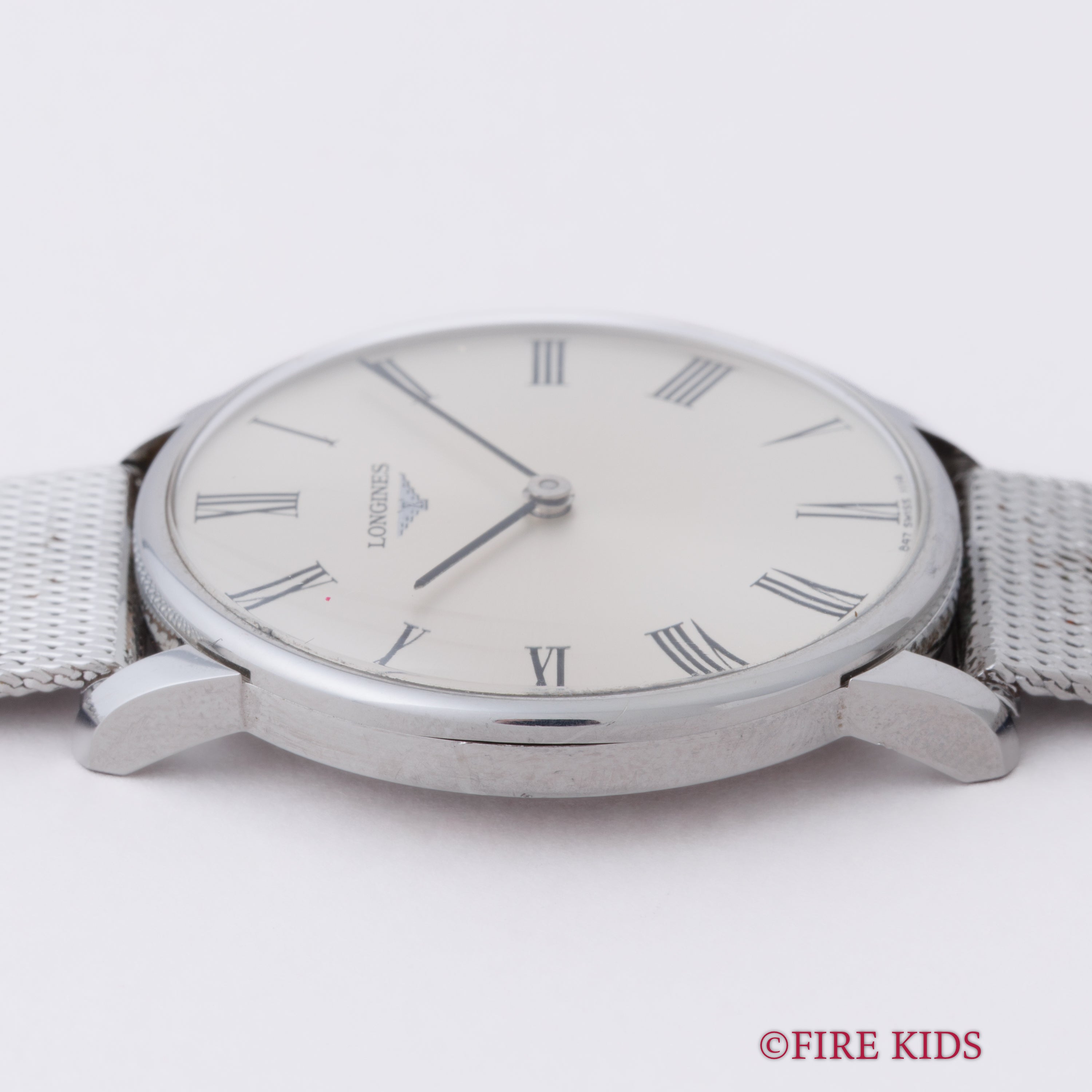 ロンジン ラウンド シルバーローマンダイヤル 手巻き 2針 1969年製 Cal.L.847.4