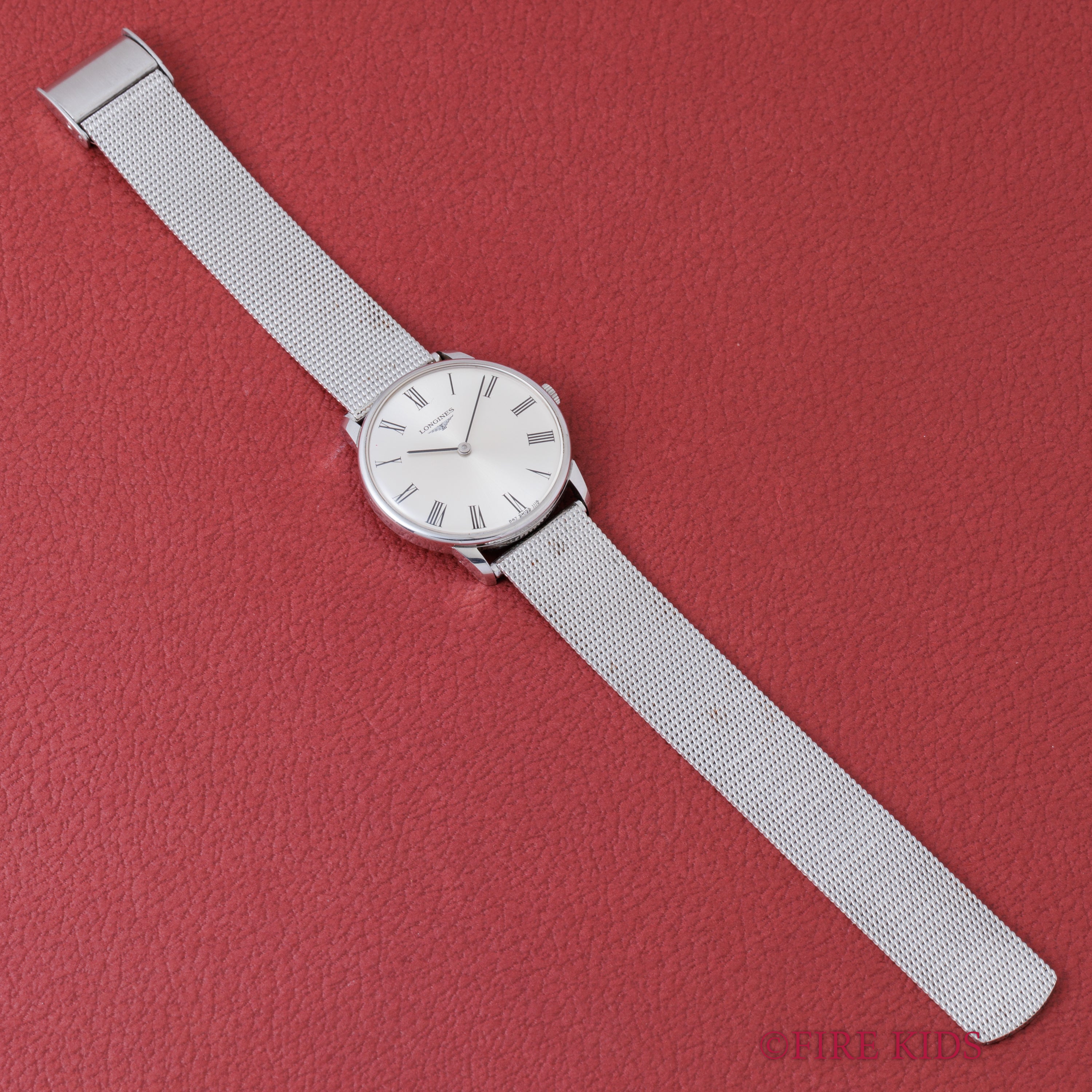 ロンジン ラウンド シルバーローマンダイヤル 手巻き 2針 1969年製 Cal.L.847.4