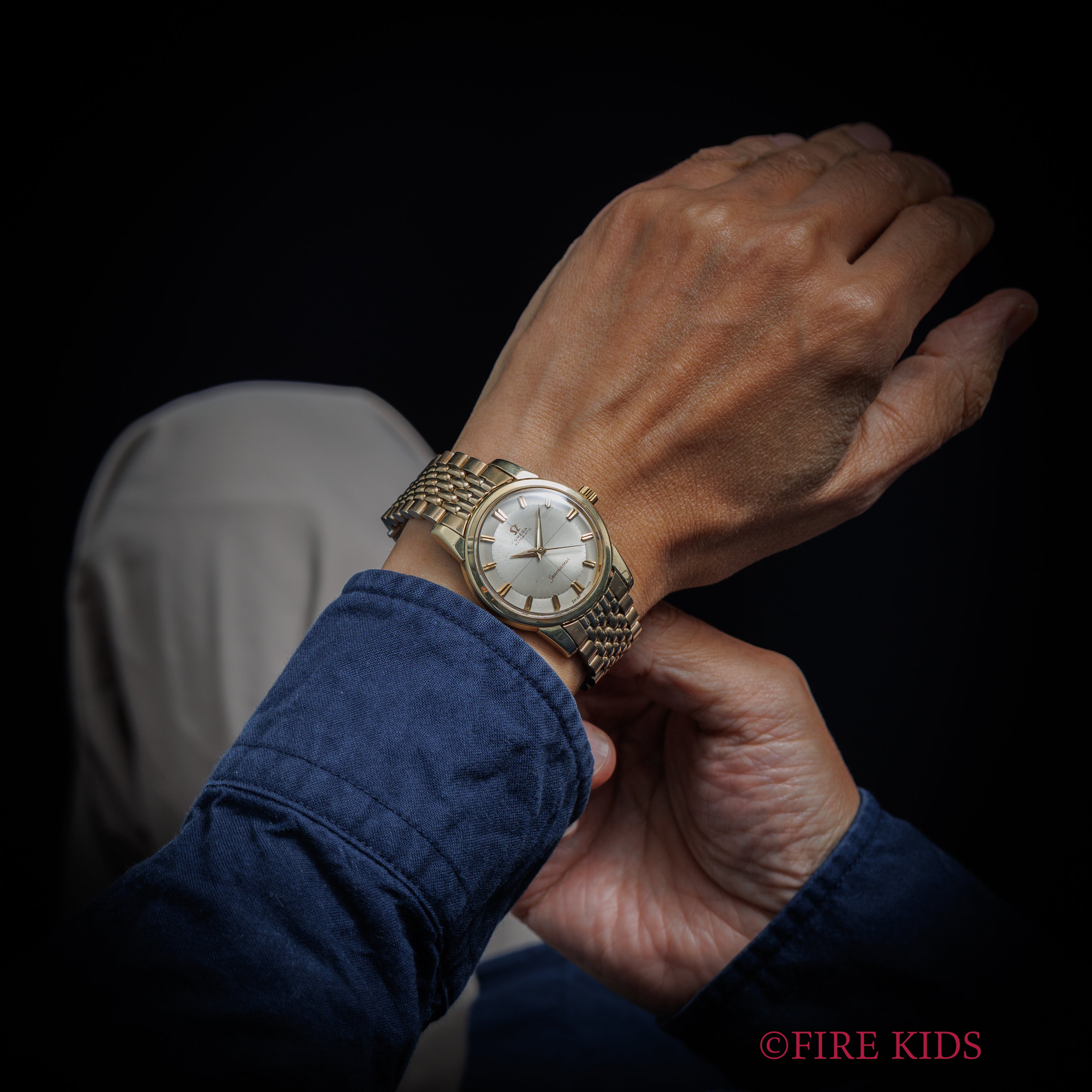 オメガ シーマスター クロスライン 1962年製 自動巻き トップゴールドケース 純正ブレス